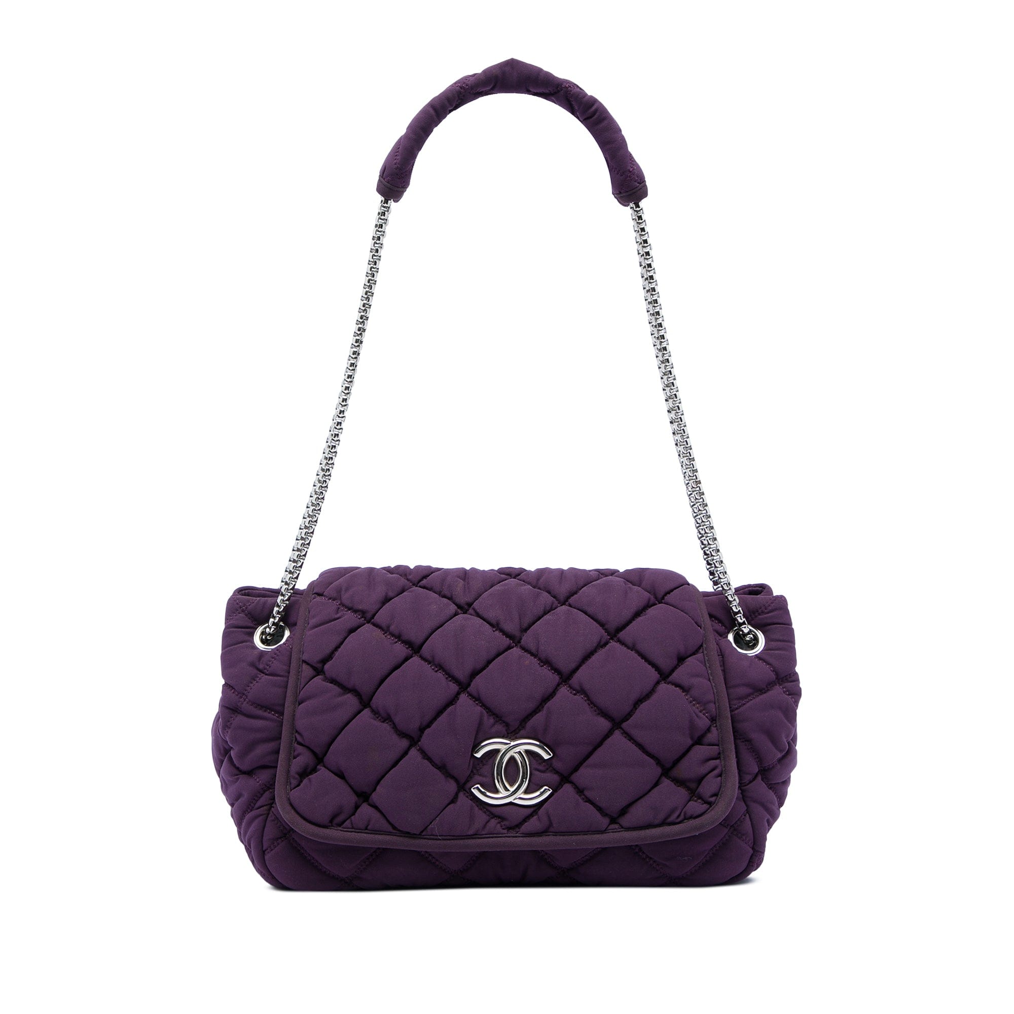 Chanel Nylon Bubble Quilt Accordion Chain Flap