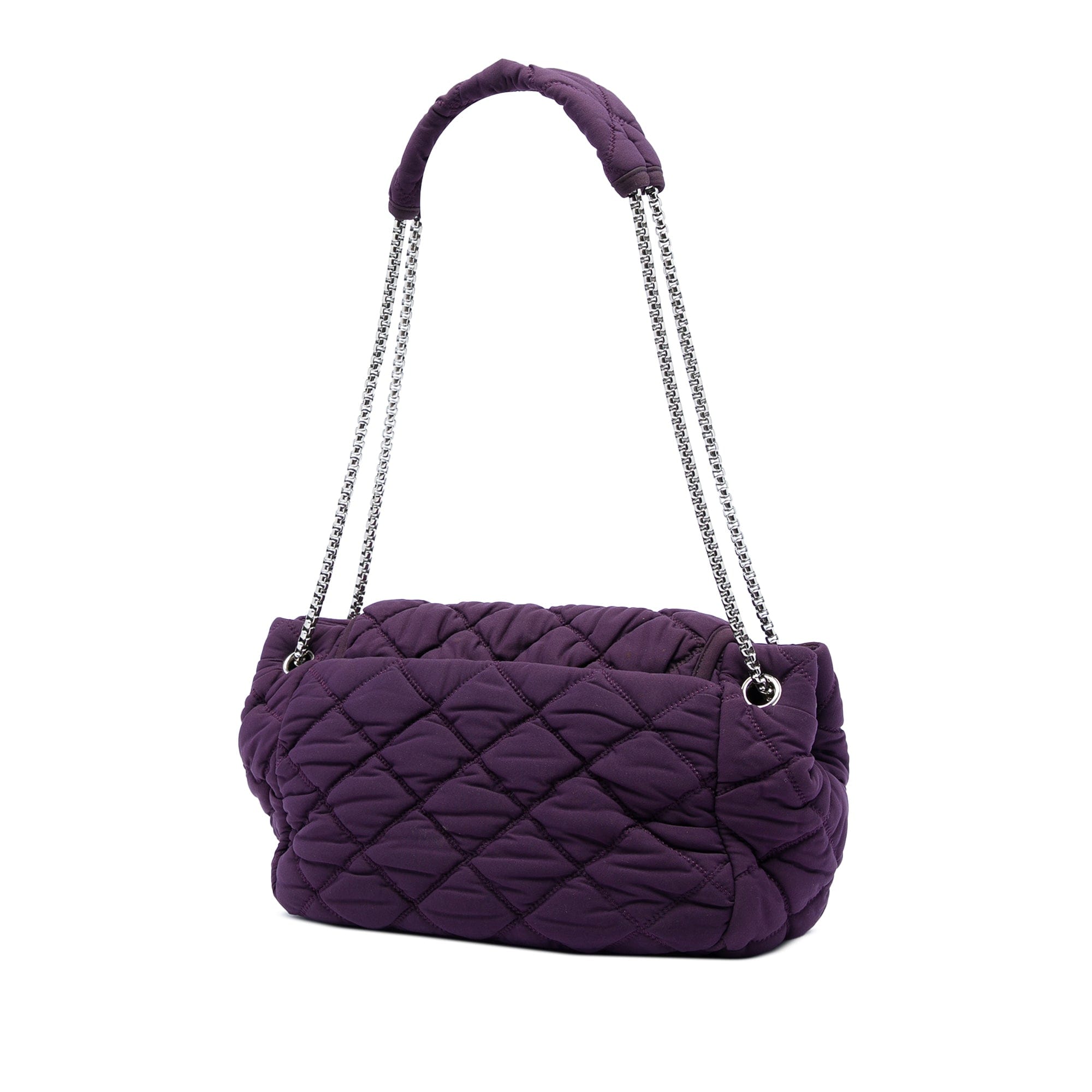 Chanel Nylon Bubble Quilt Accordion Chain Flap