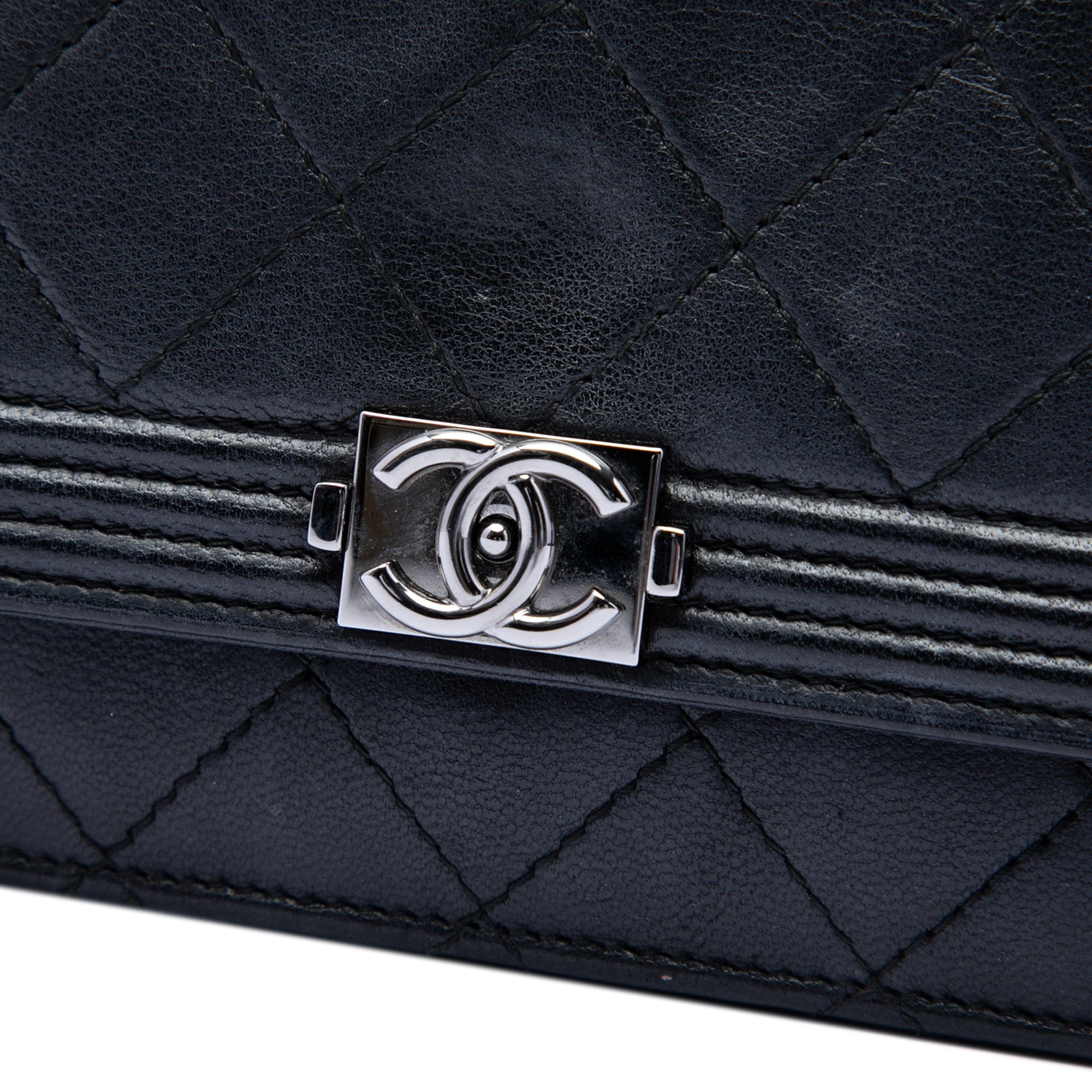 Chanel Quilted Lambskin Boy Wallet On Chain