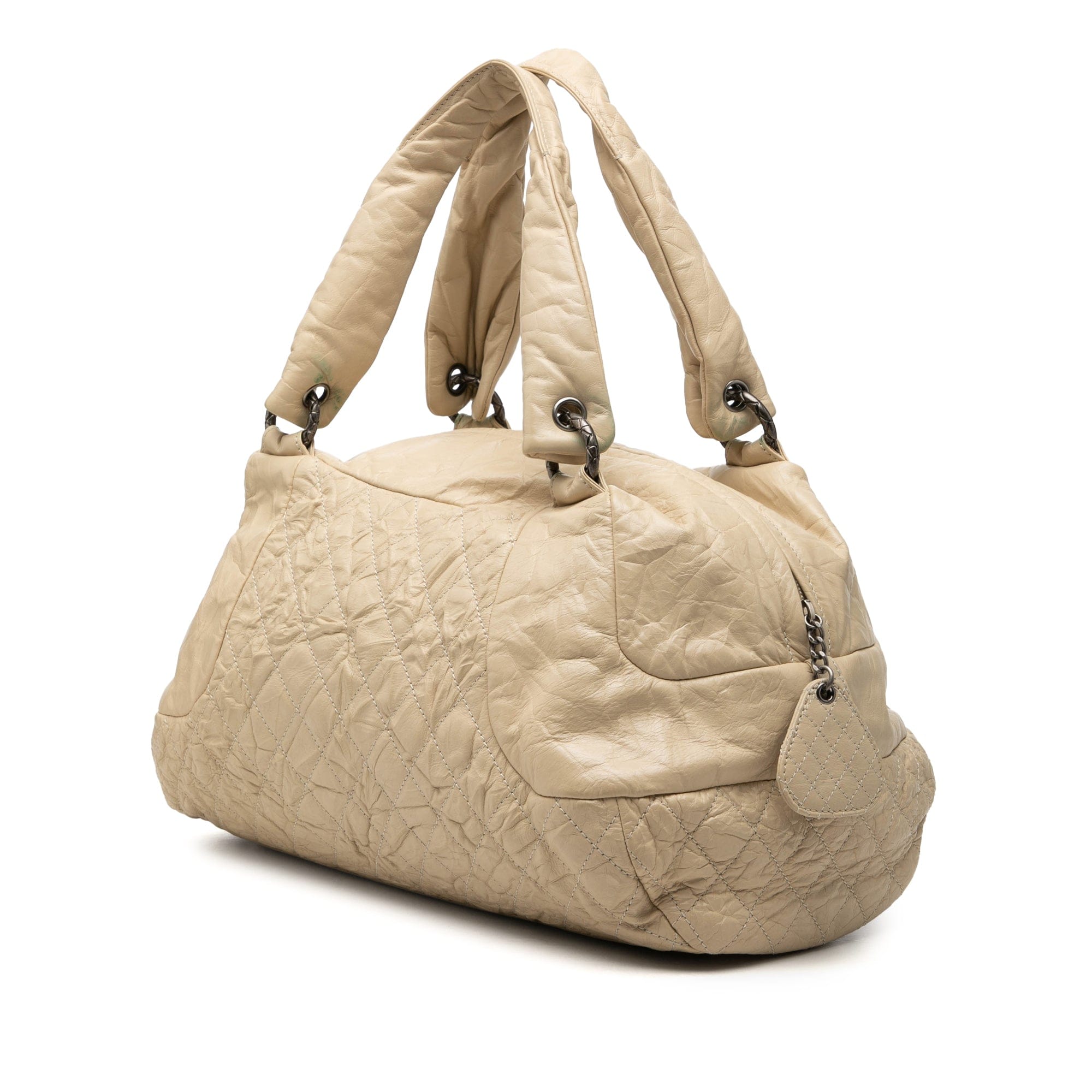 Chanel CC Quilted Aged Calfskin Coco Rider Bowling Bag