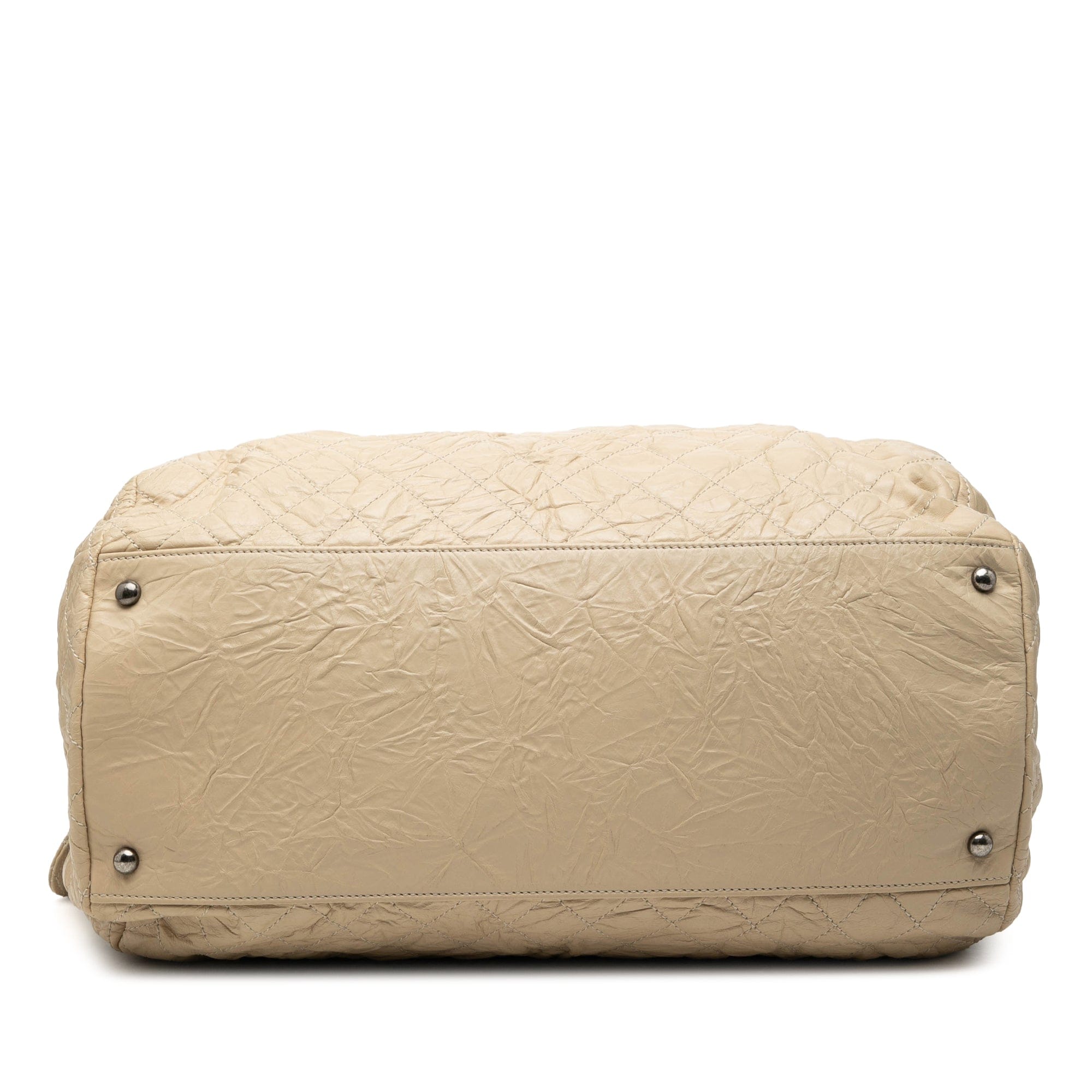Chanel CC Quilted Aged Calfskin Coco Rider Bowling Bag
