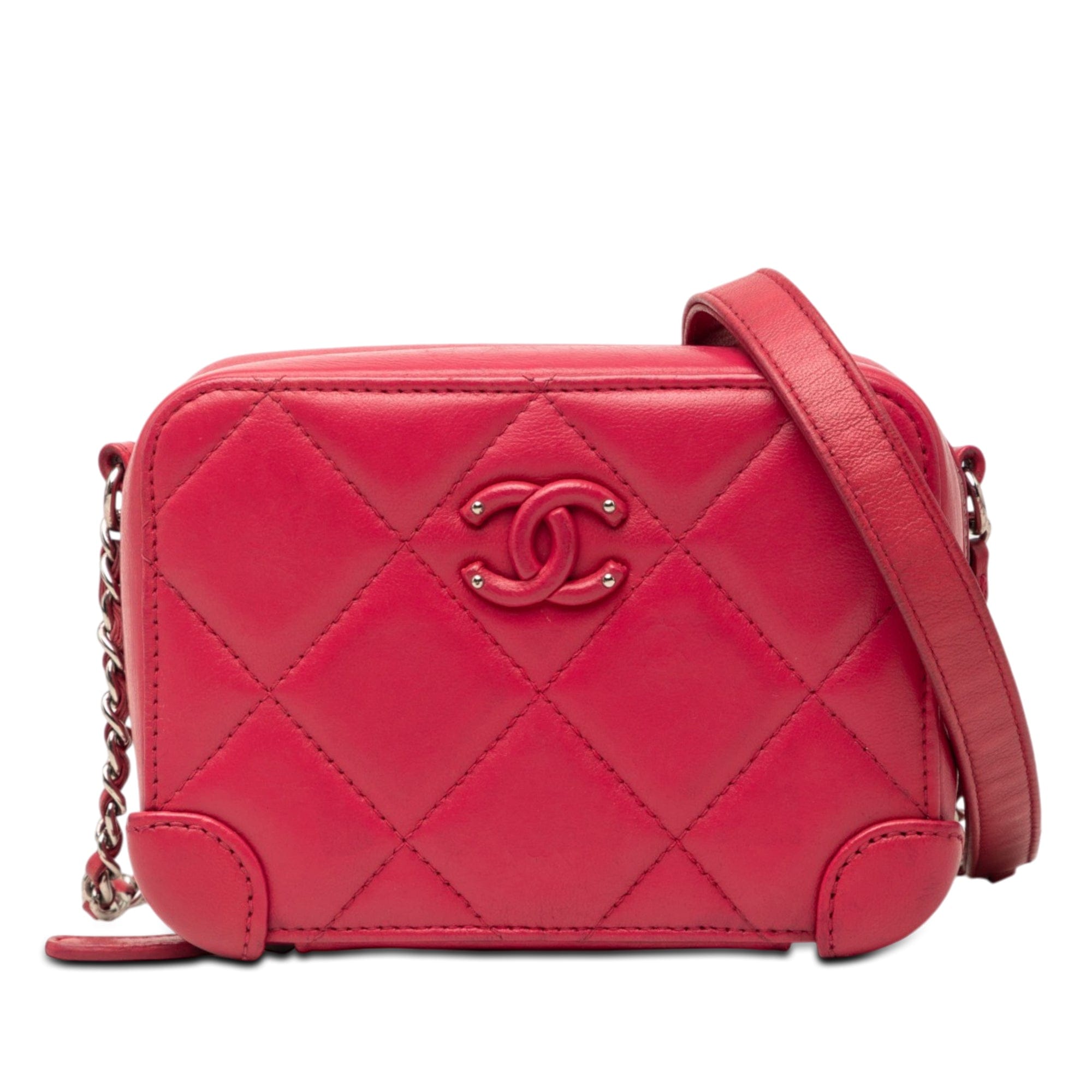 Chanel Mini Quilted Lambskin Covered CC Camera Bag