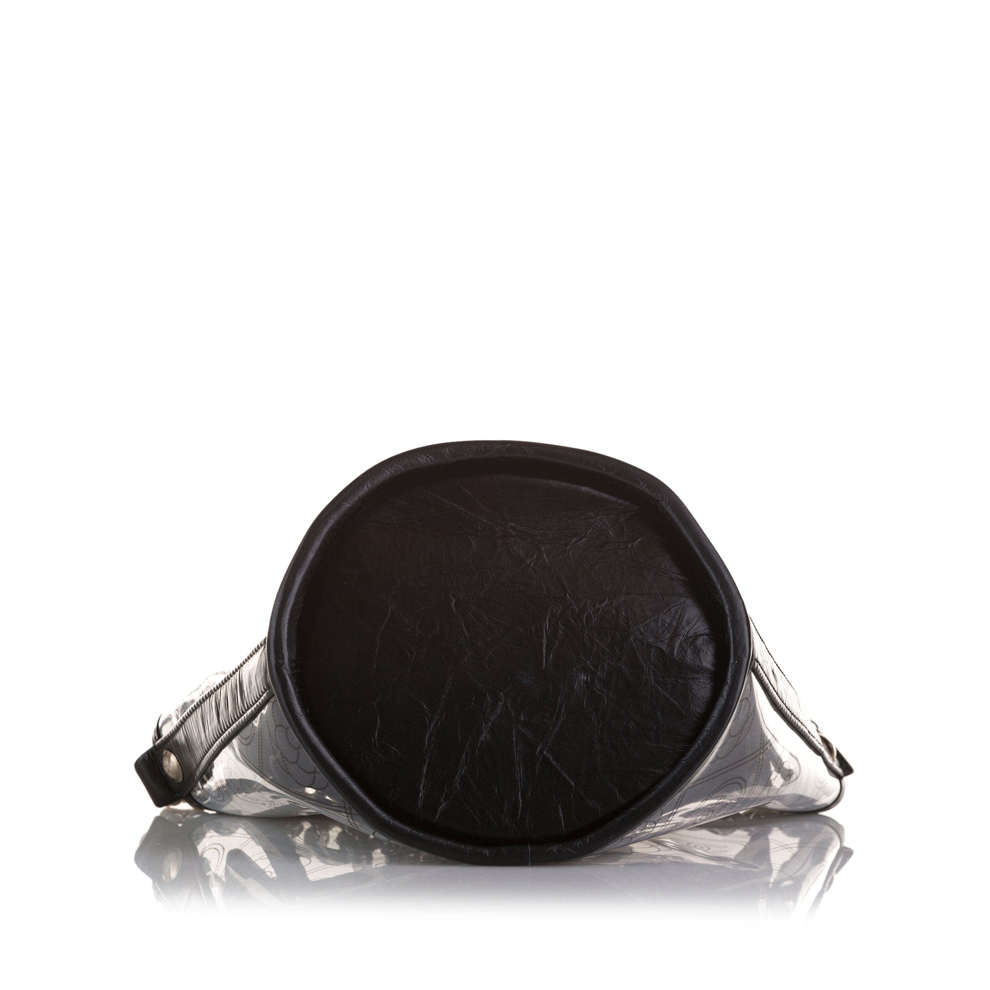 Chanel Crumpled Calfskin PVC Camellia Bucket