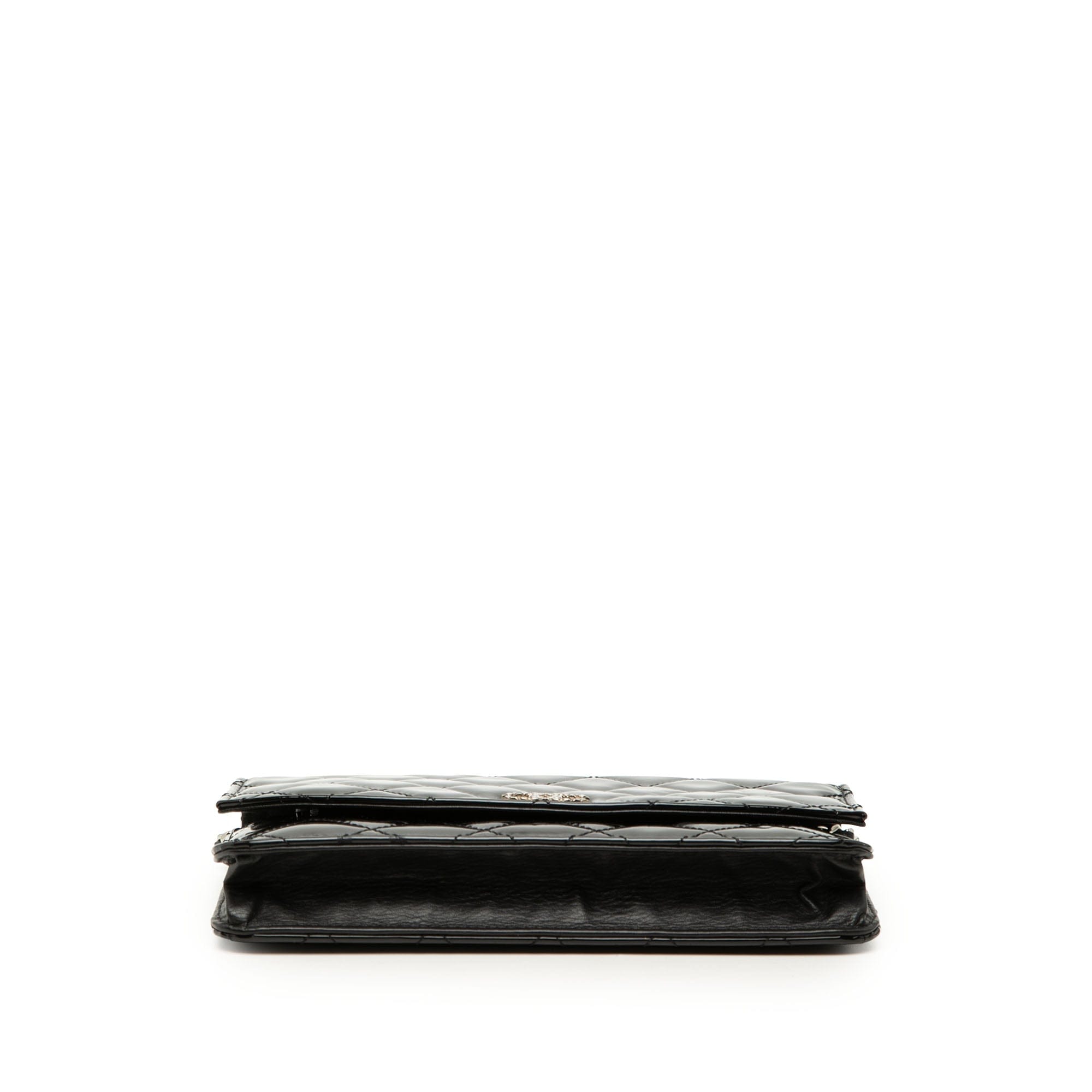 Chanel CC Quilted Patent Brilliant Wallet On Chain