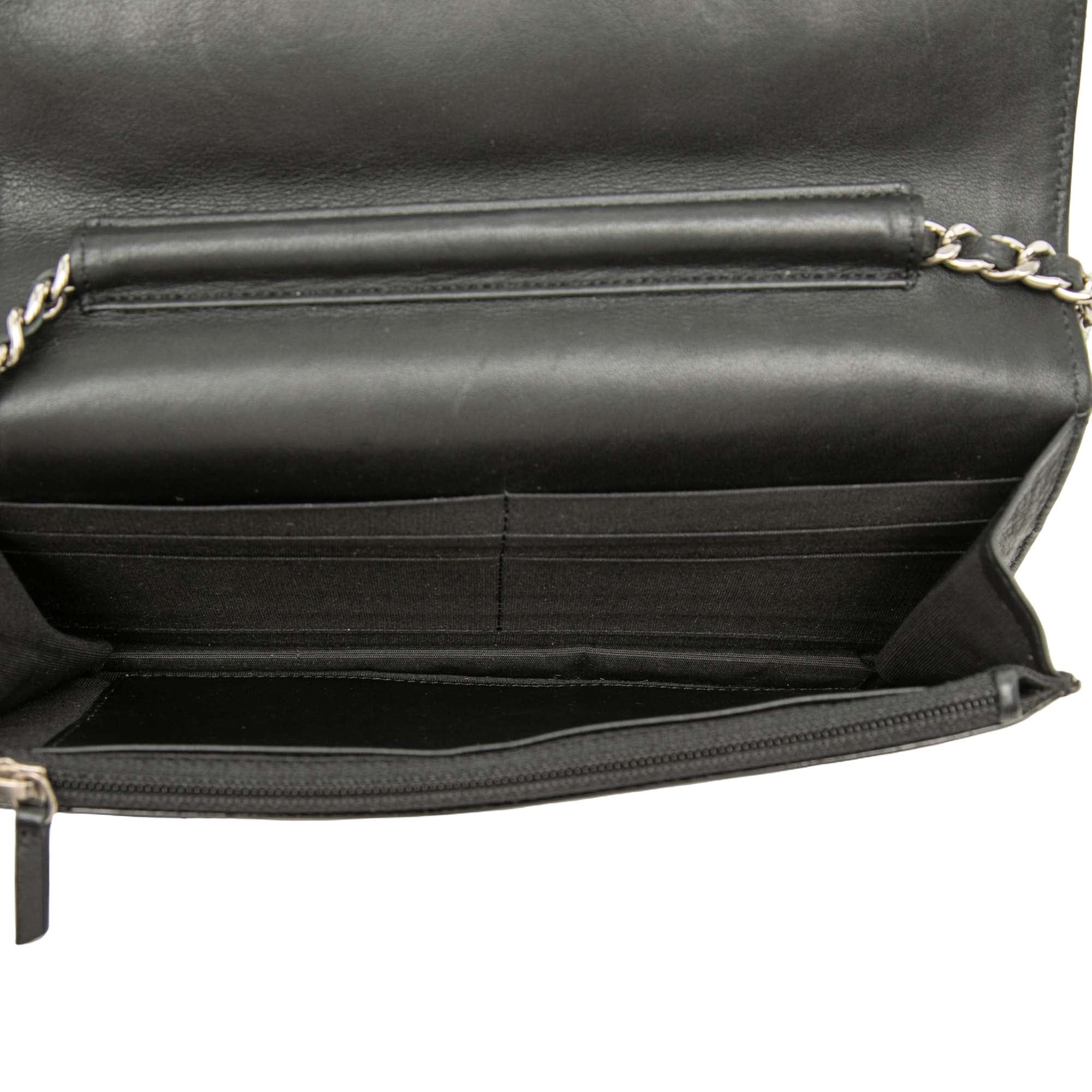 Chanel CC Quilted Patent Brilliant Wallet On Chain