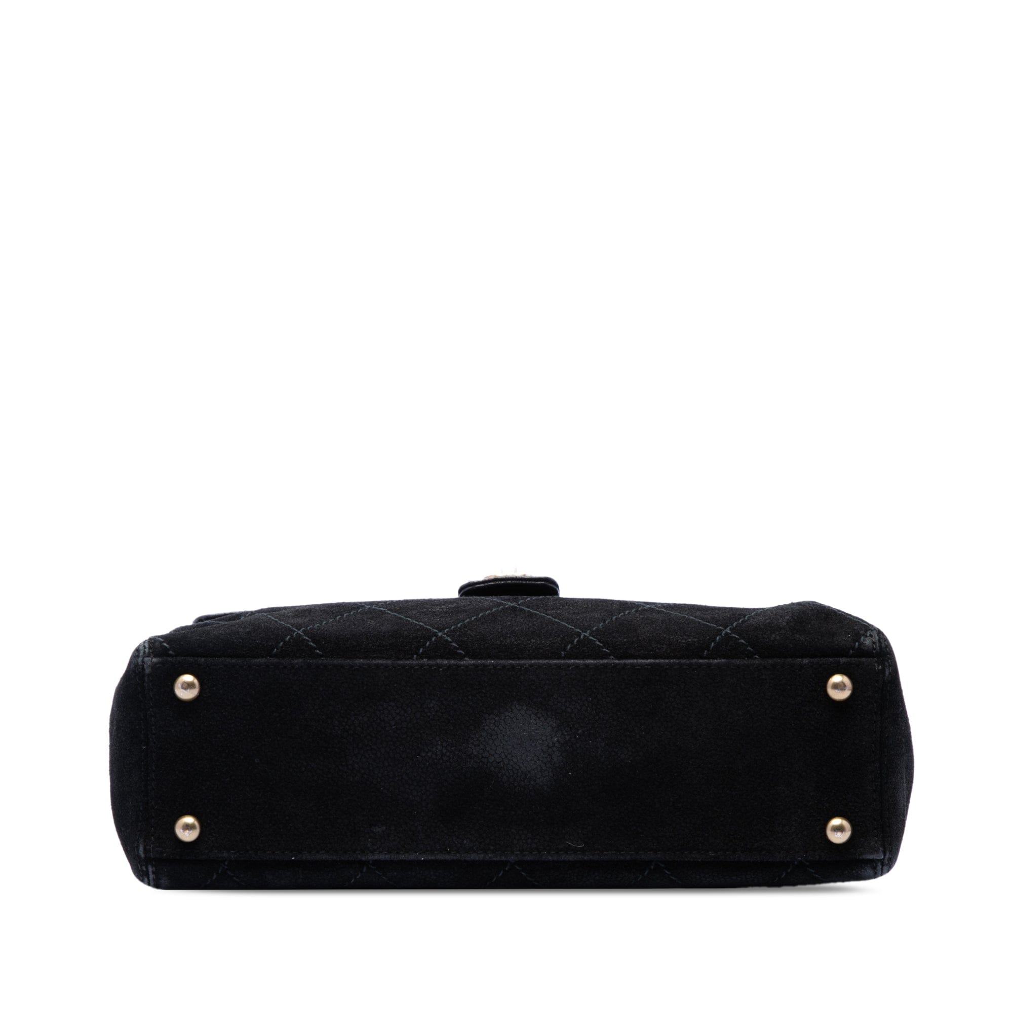 Chanel CC Quilted Suede Wild Stitch Flap