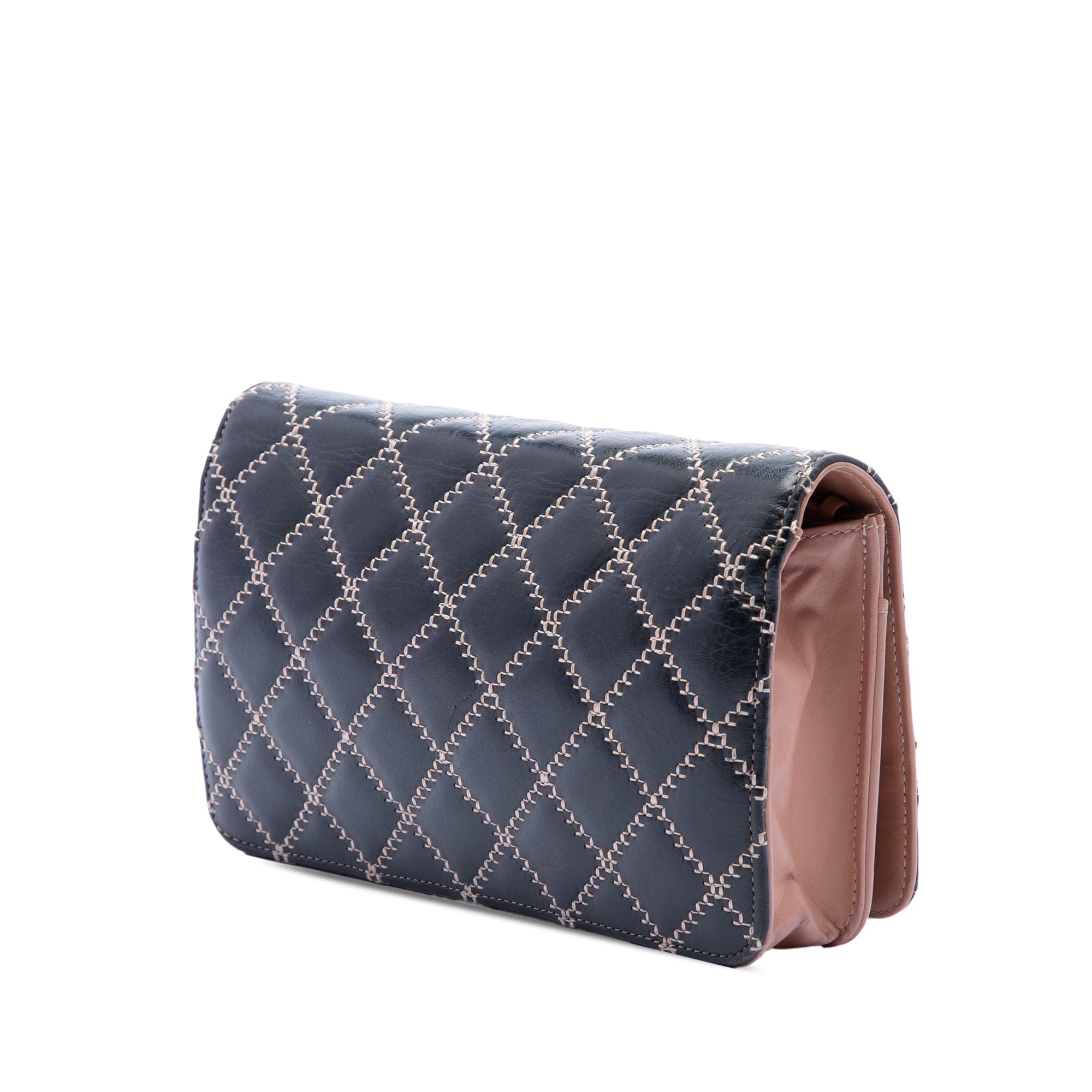 Chanel Stitched CC Quilted Calfskin Wallet on Chain