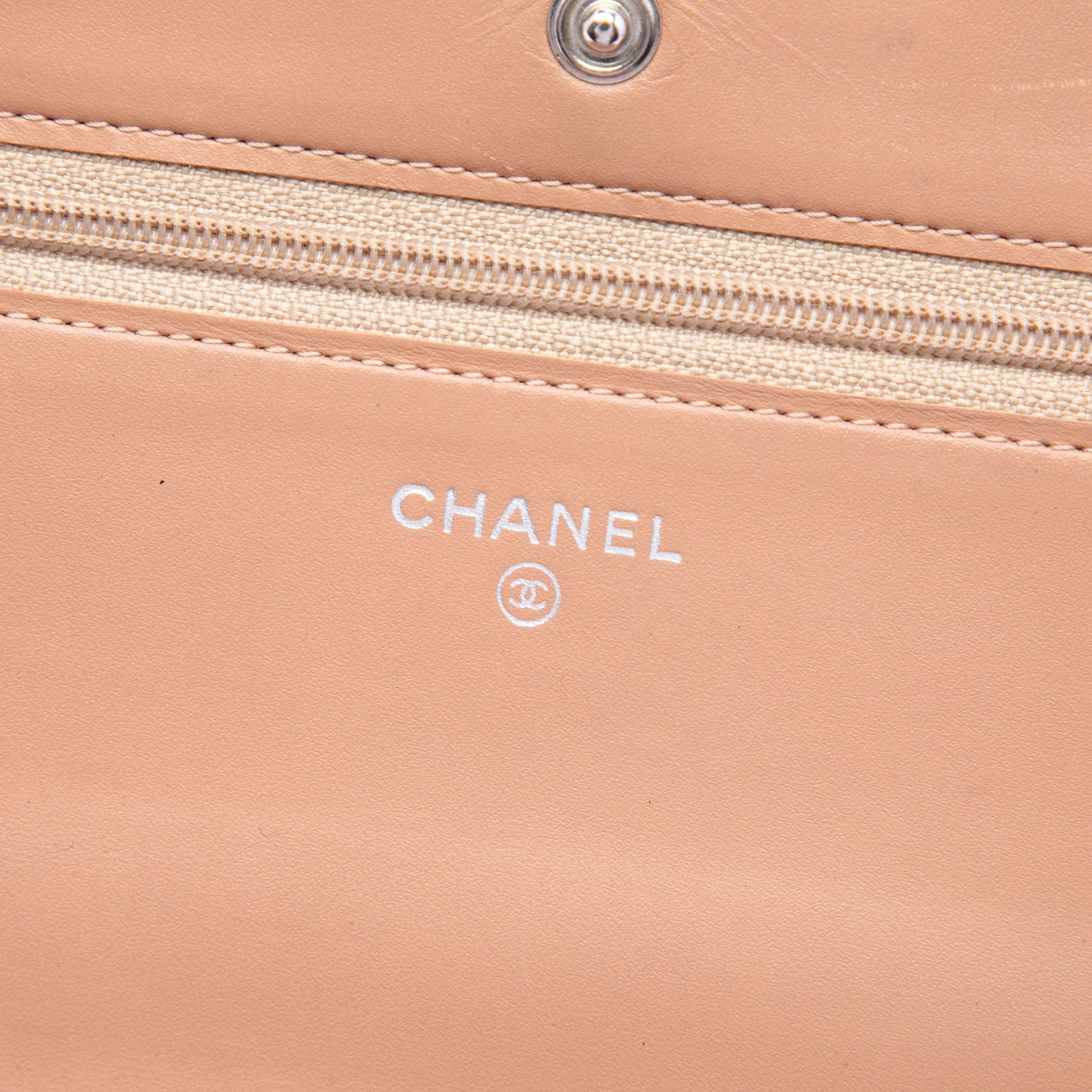 Chanel Stitched CC Quilted Calfskin Wallet on Chain