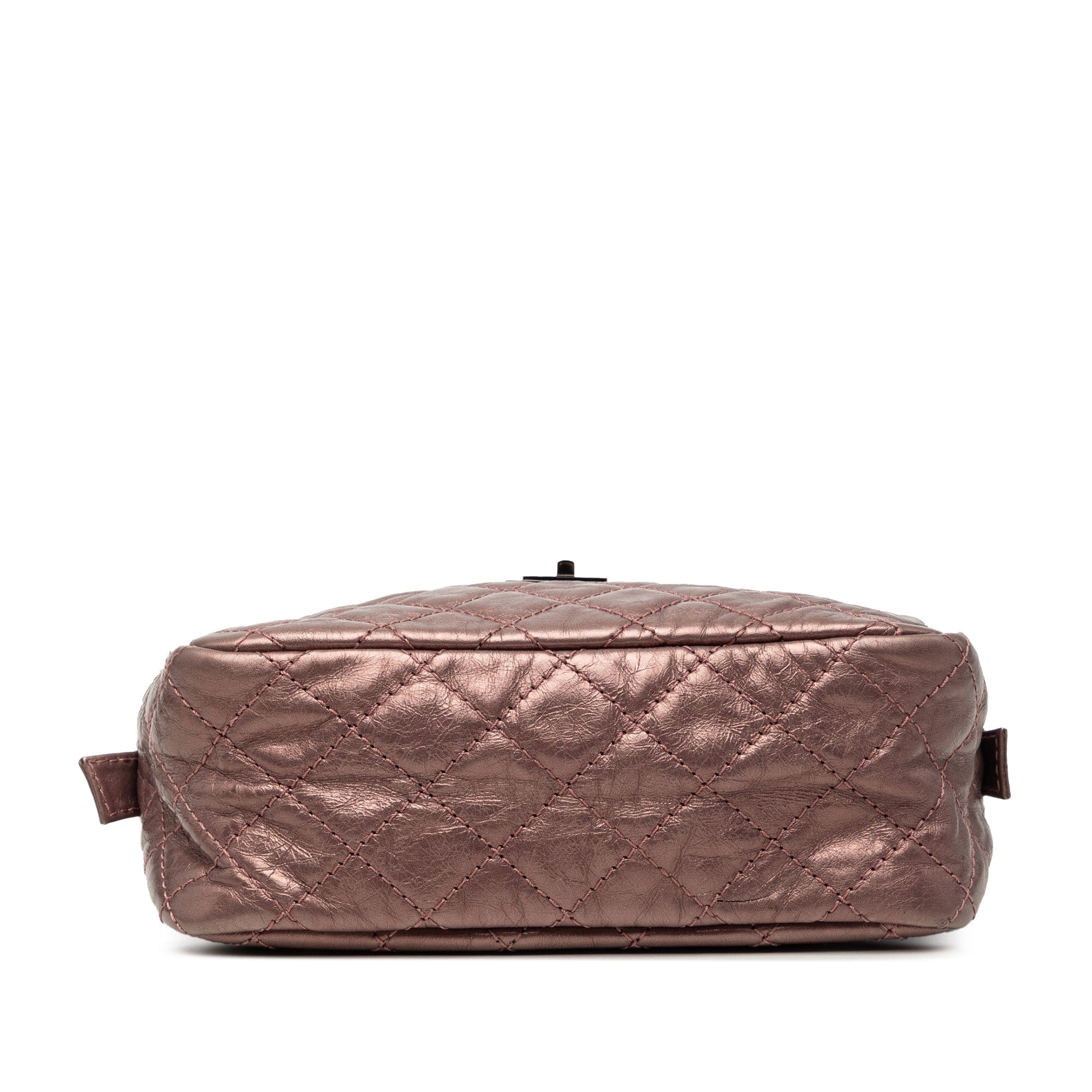 Chanel Small Metallic Quilted Aged Calfskin Reissue Camera Bag