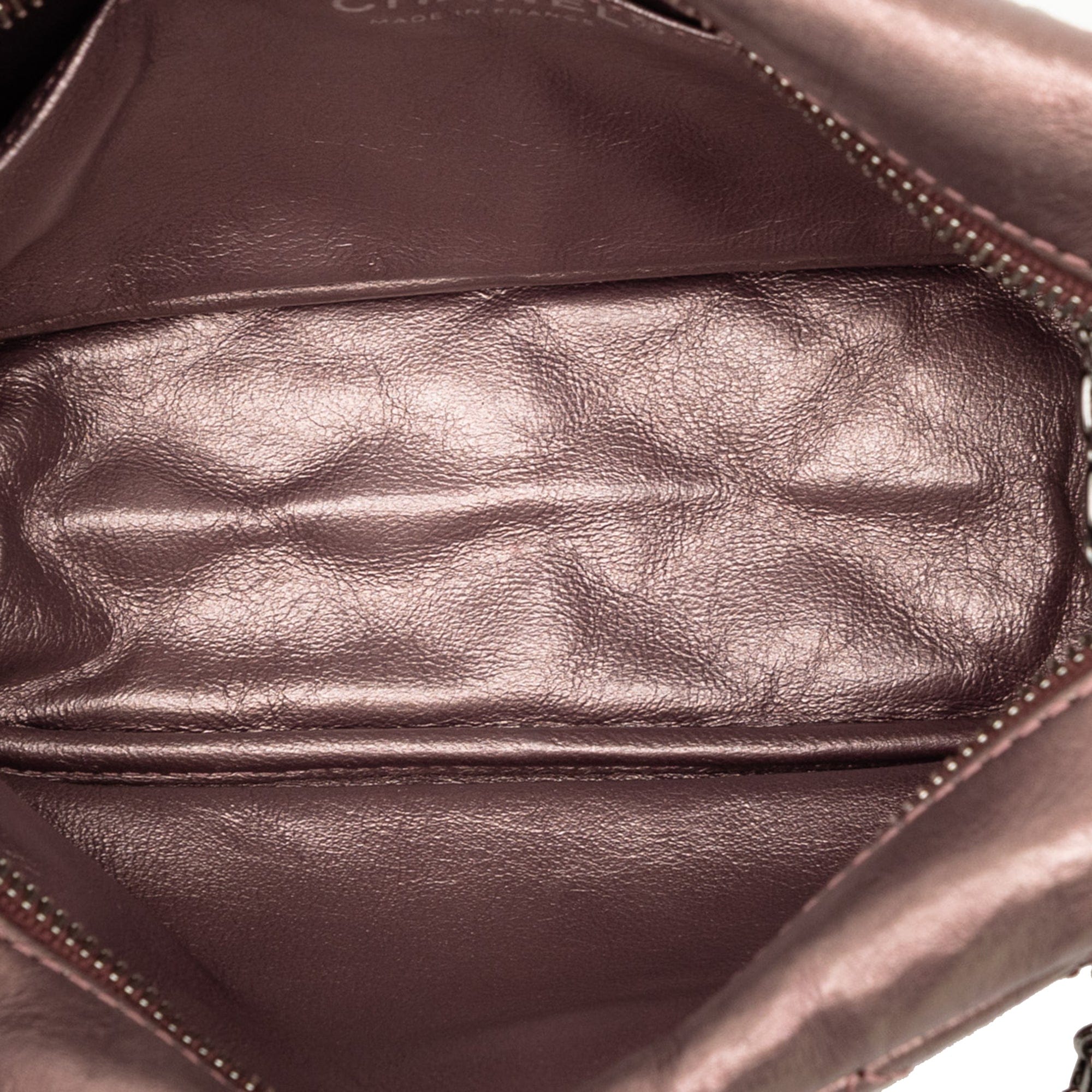 Chanel Small Metallic Quilted Aged Calfskin Reissue Camera Bag