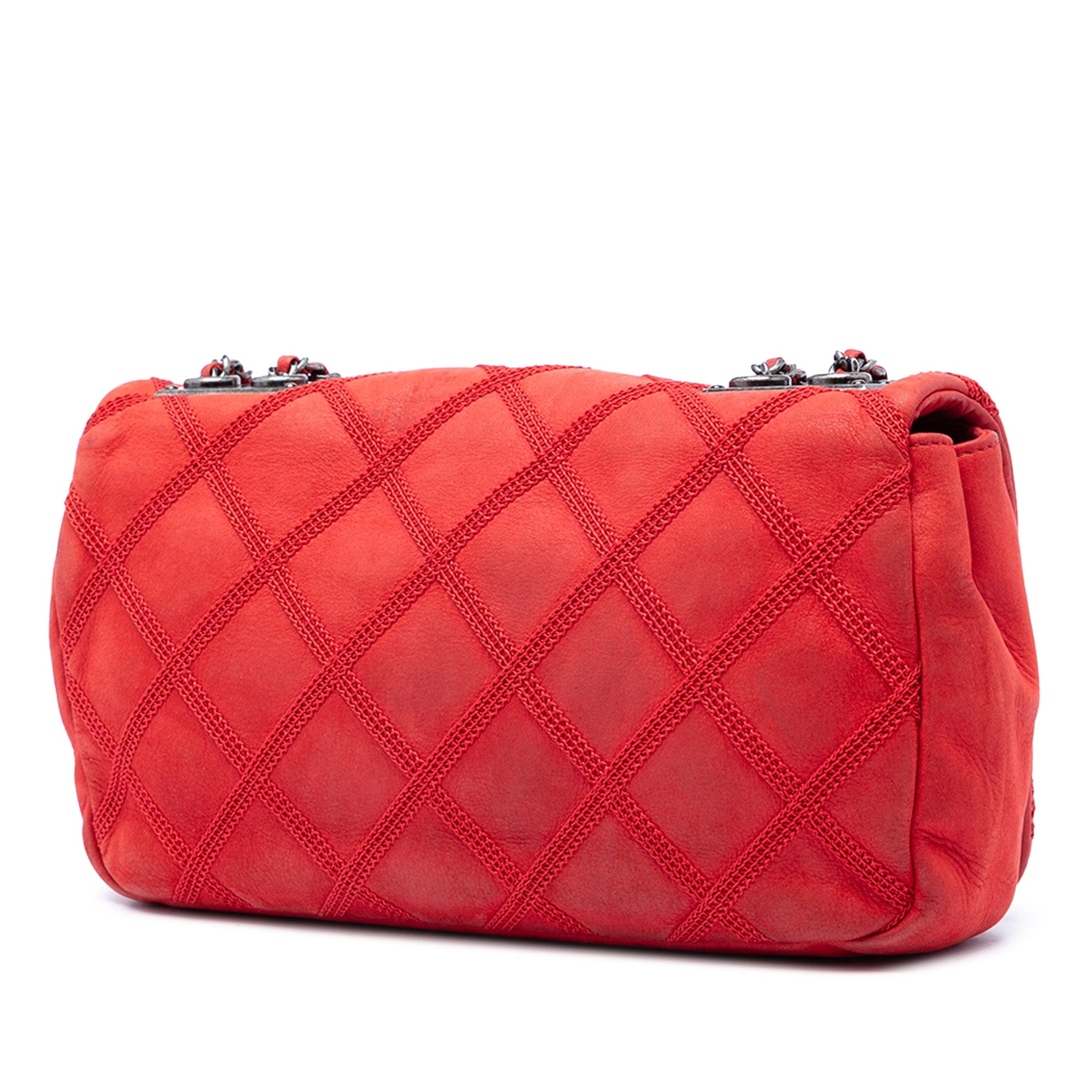 Chanel Small Nubuck Diamond Stitch Chain Flap