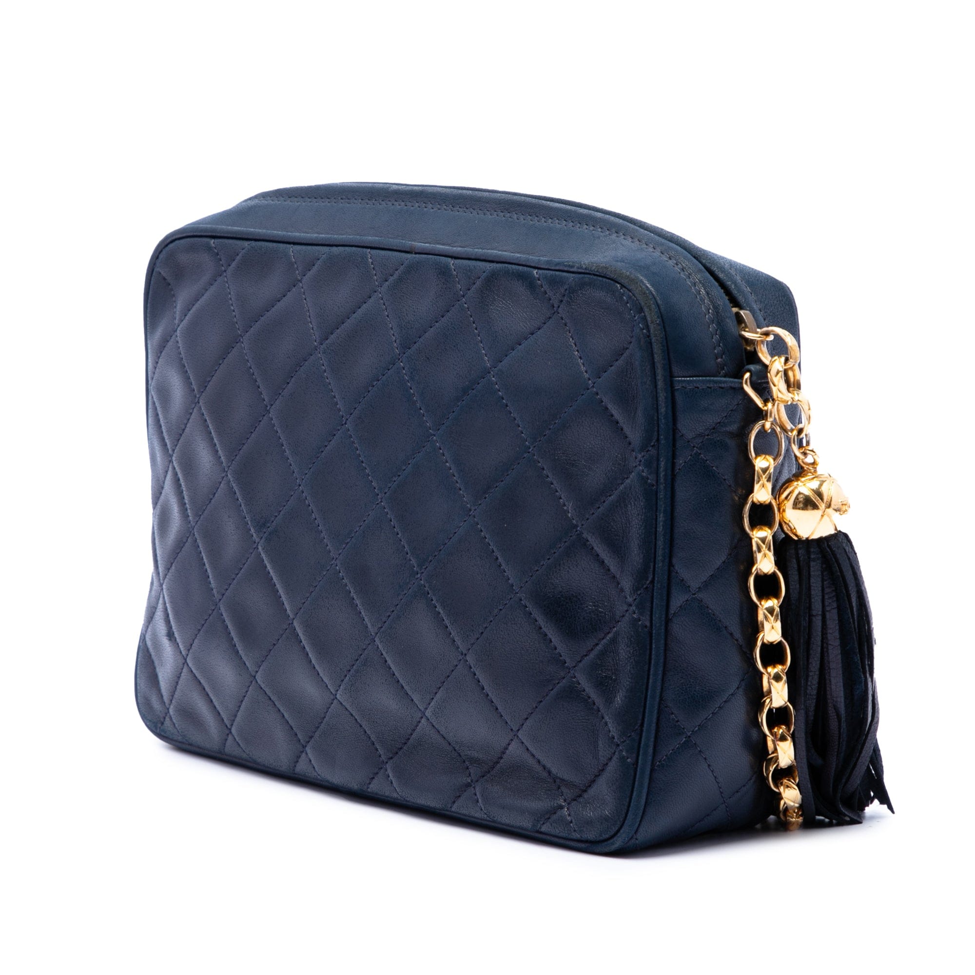 Chanel CC Quilted Lambskin Tassel Camera Bag