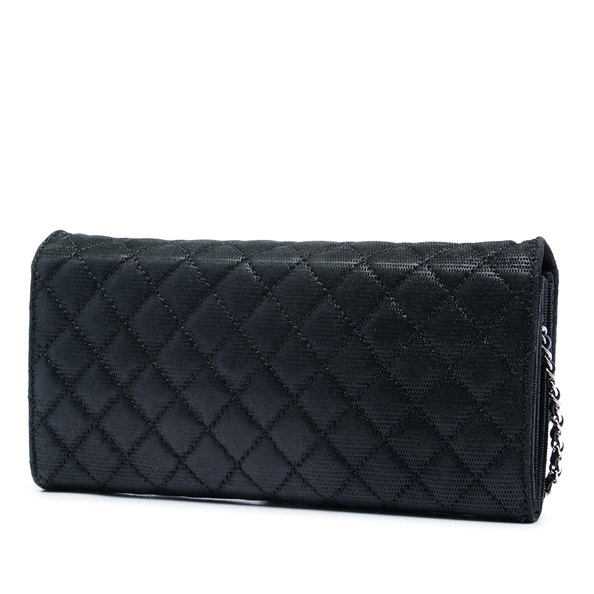 Chanel CC Quilted Iridescent Fabric East West Flap