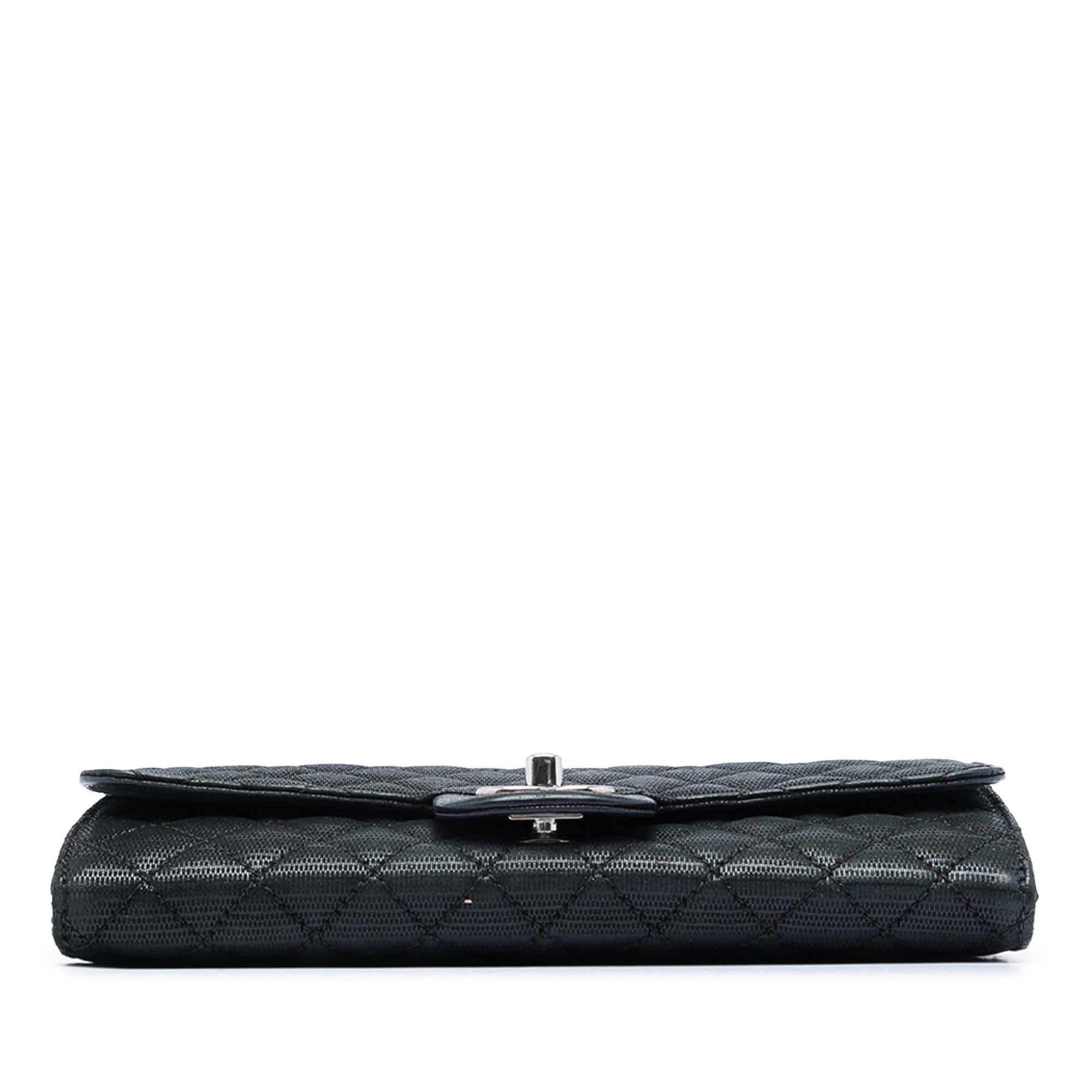Chanel CC Quilted Iridescent Fabric East West Flap