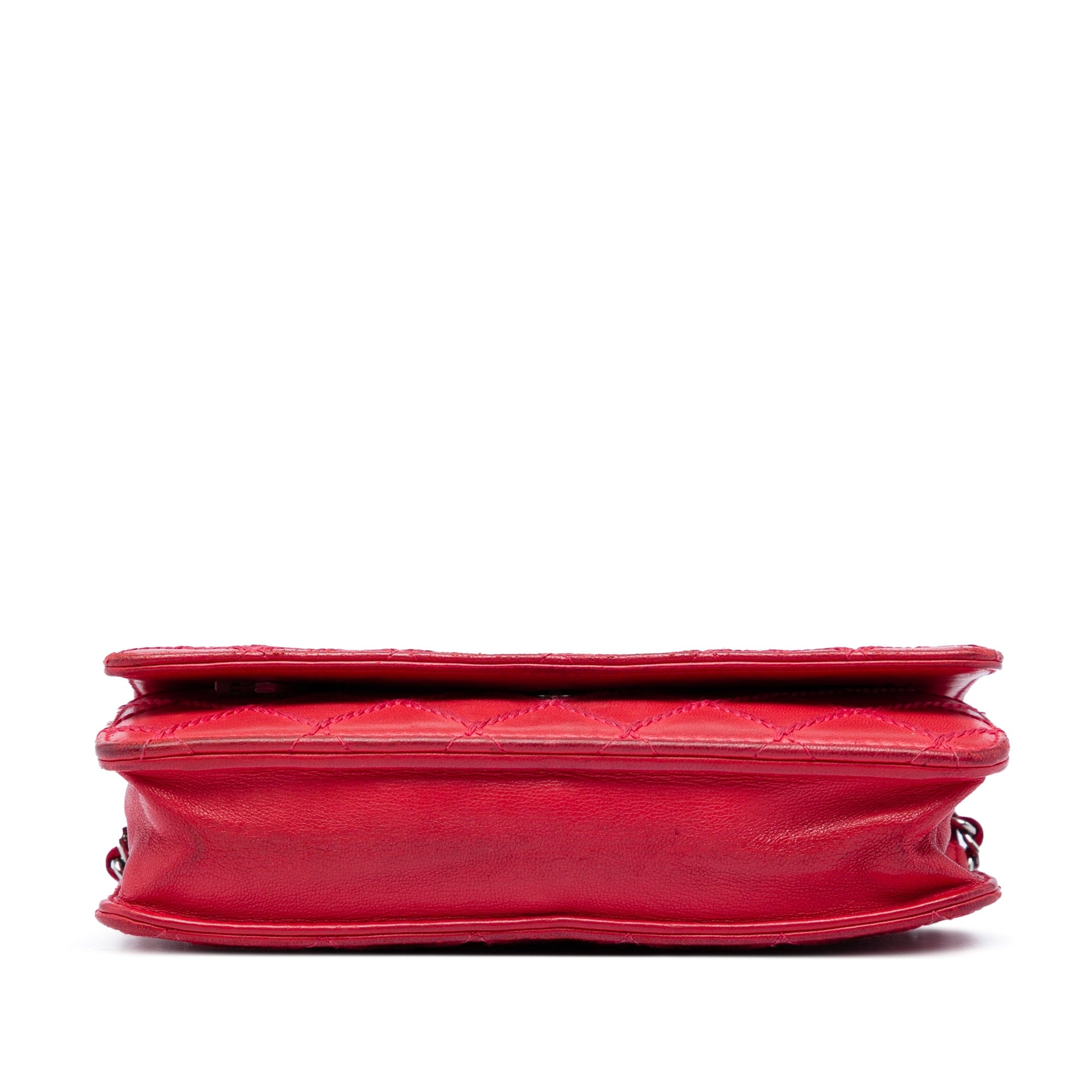 Chanel CC Lambskin Wild Stitch Wallet on Chain
