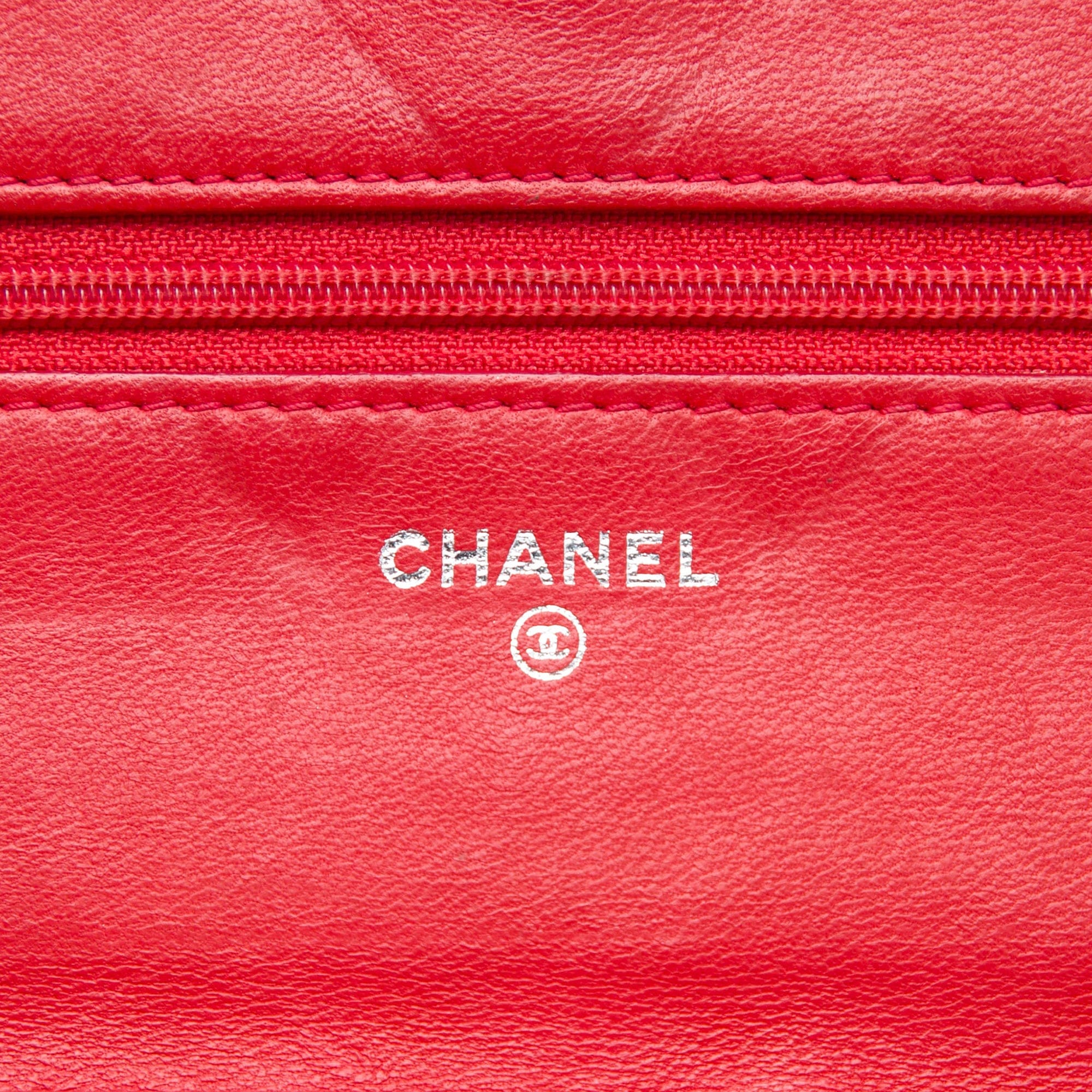 Chanel CC Lambskin Wild Stitch Wallet on Chain
