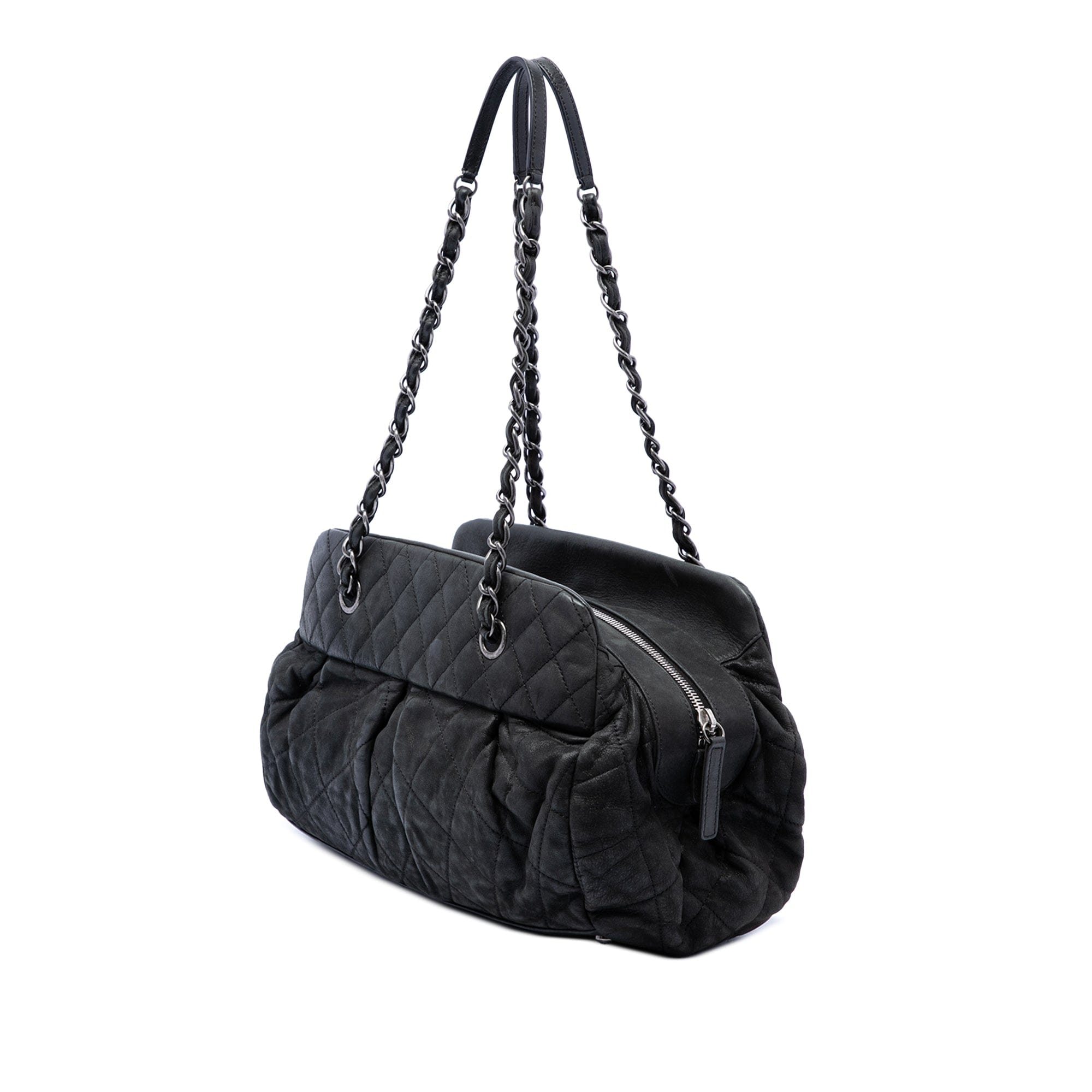 Chanel Quilted Iridescent Calfskin Chic Quilt Bowling Bag