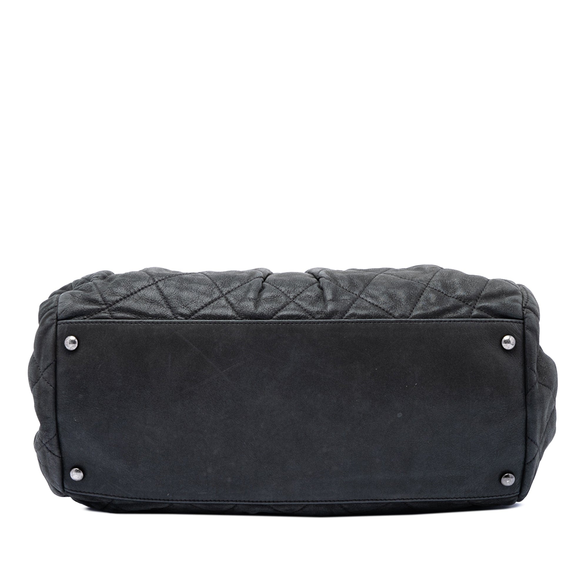 Chanel Quilted Iridescent Calfskin Chic Quilt Bowling Bag