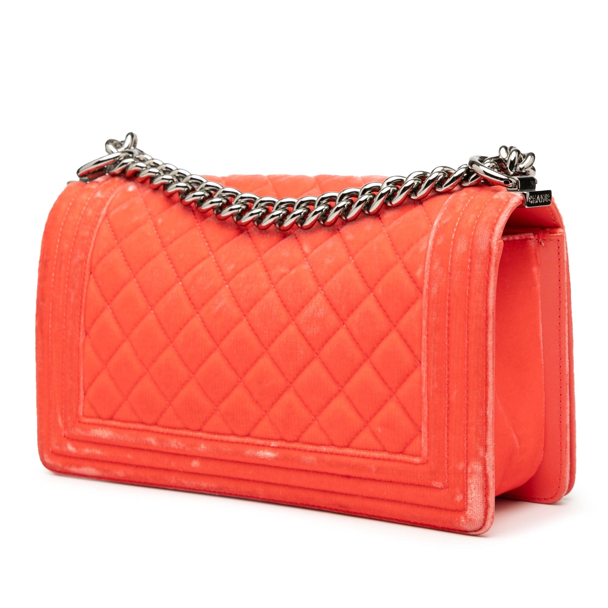 Chanel Old Medium Quilted Velvet Boy Flap