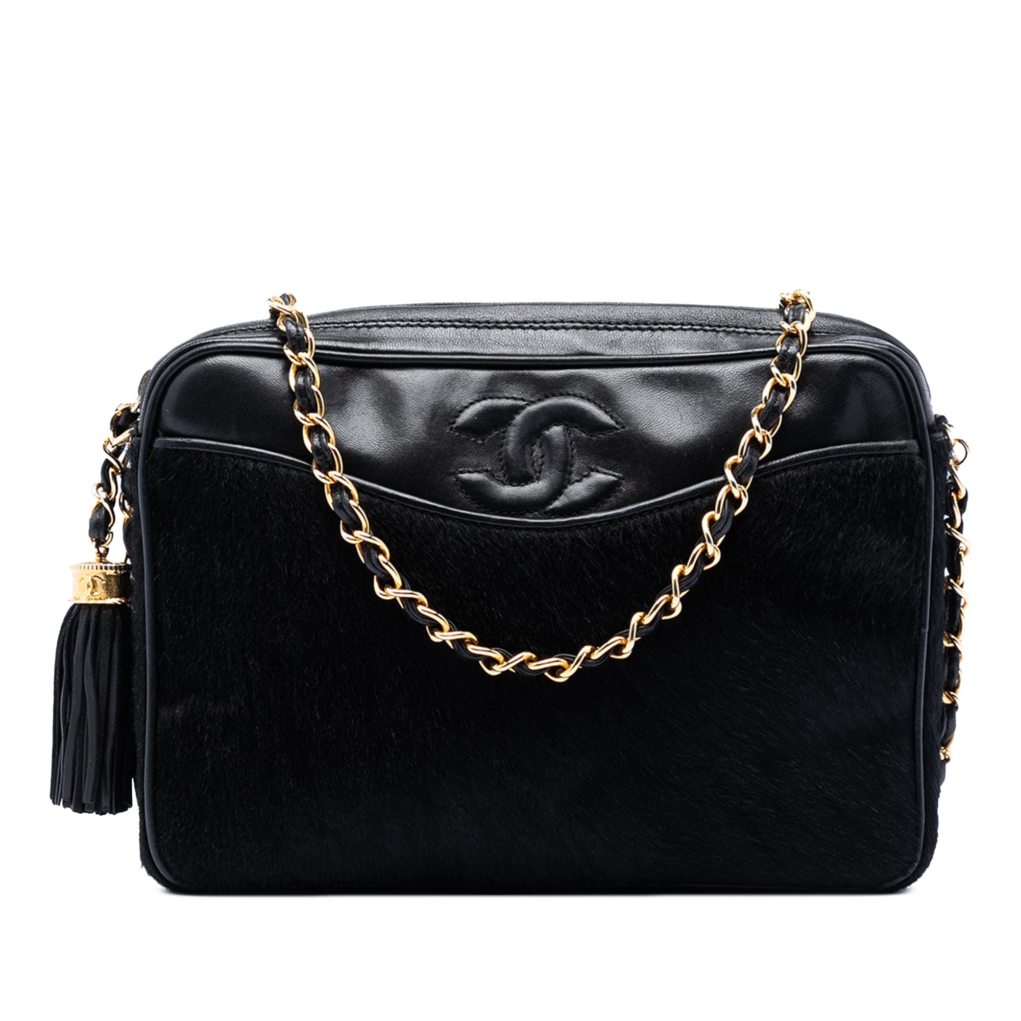 Chanel CC Ponyhair and Leather Tassel Camera Bag