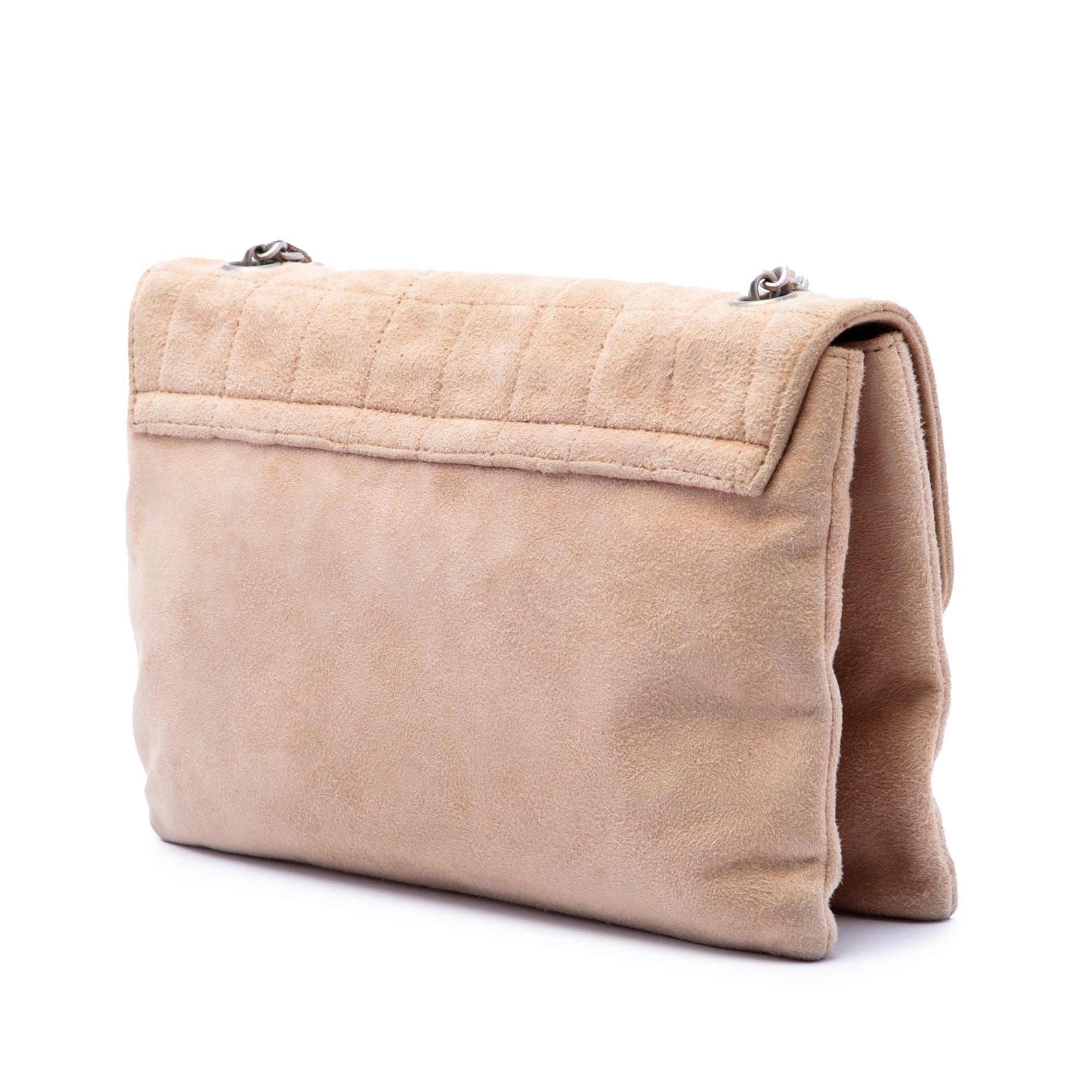 Chanel Choco Bar Suede Mademoiselle Turnlock Flap