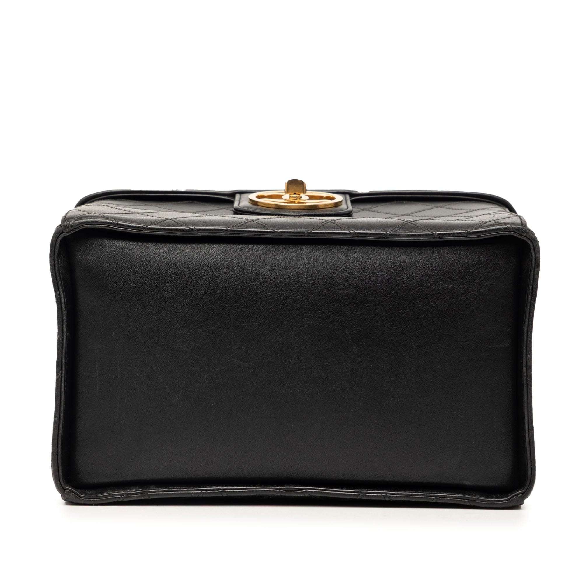 Chanel CC Stitched Calfskin Turnlock Vanity Case