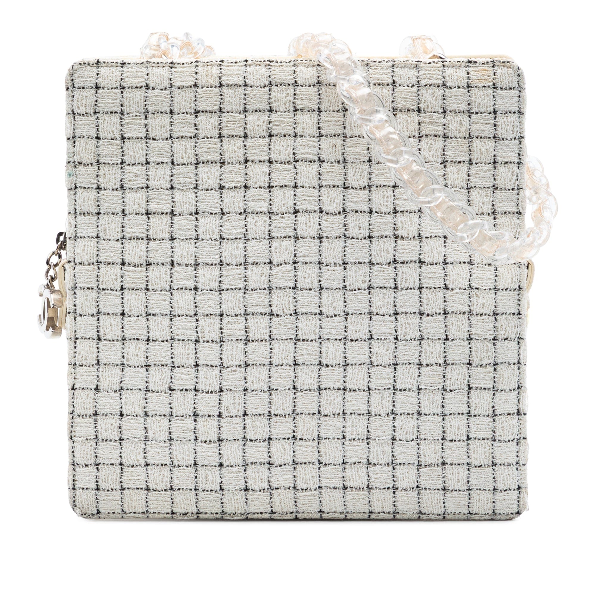 Chanel Tweed and Resin Zipped Shopping Bag
