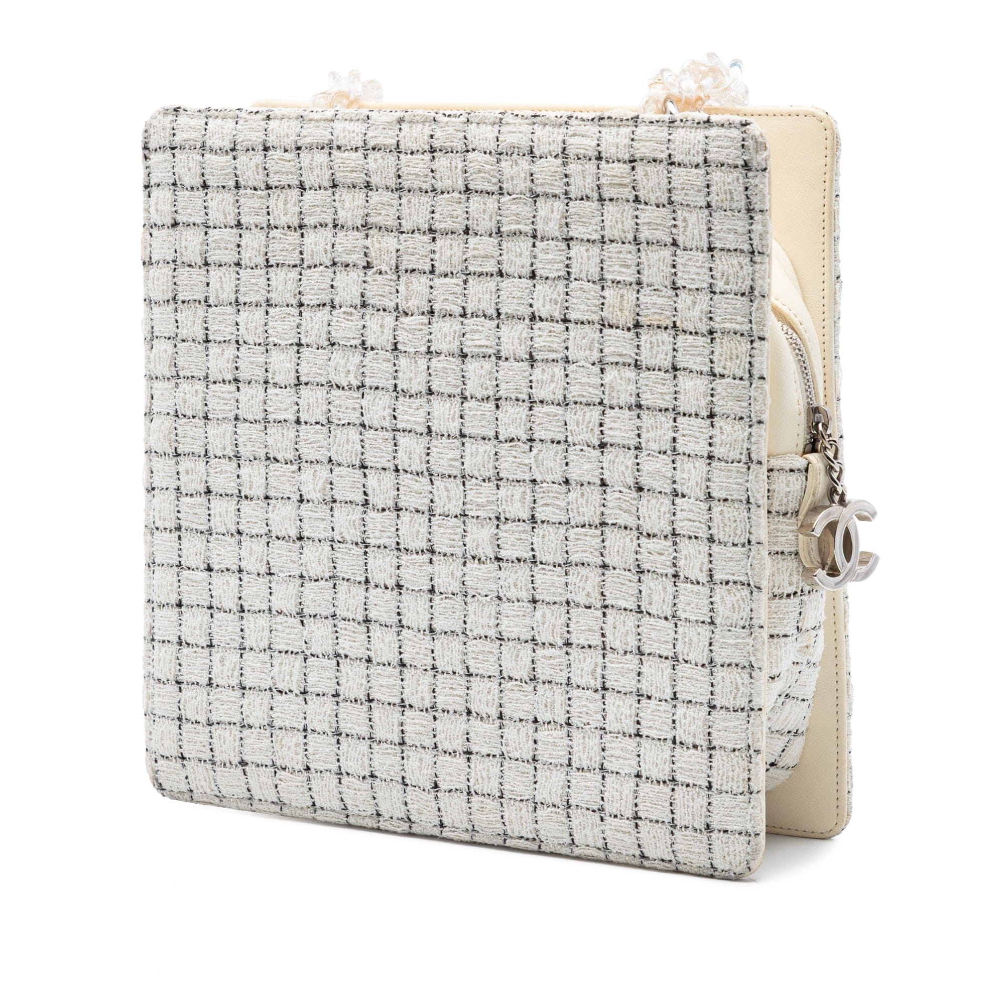 Chanel Tweed and Resin Zipped Shopping Bag