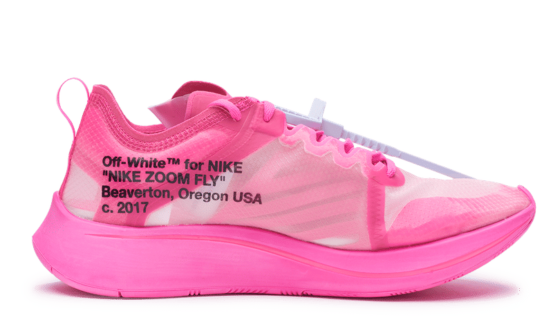 Nike Zoom Fly SP x OFF - WHITE Tulip Pink 2018 (AJ4588 - 600) Men's Size 4 - 13