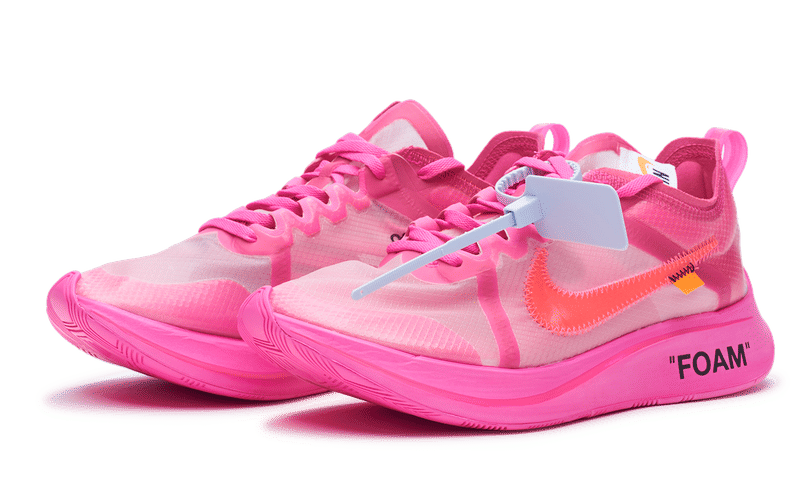 Nike Zoom Fly SP x OFF - WHITE Tulip Pink 2018 (AJ4588 - 600) Men's Size 4 - 13