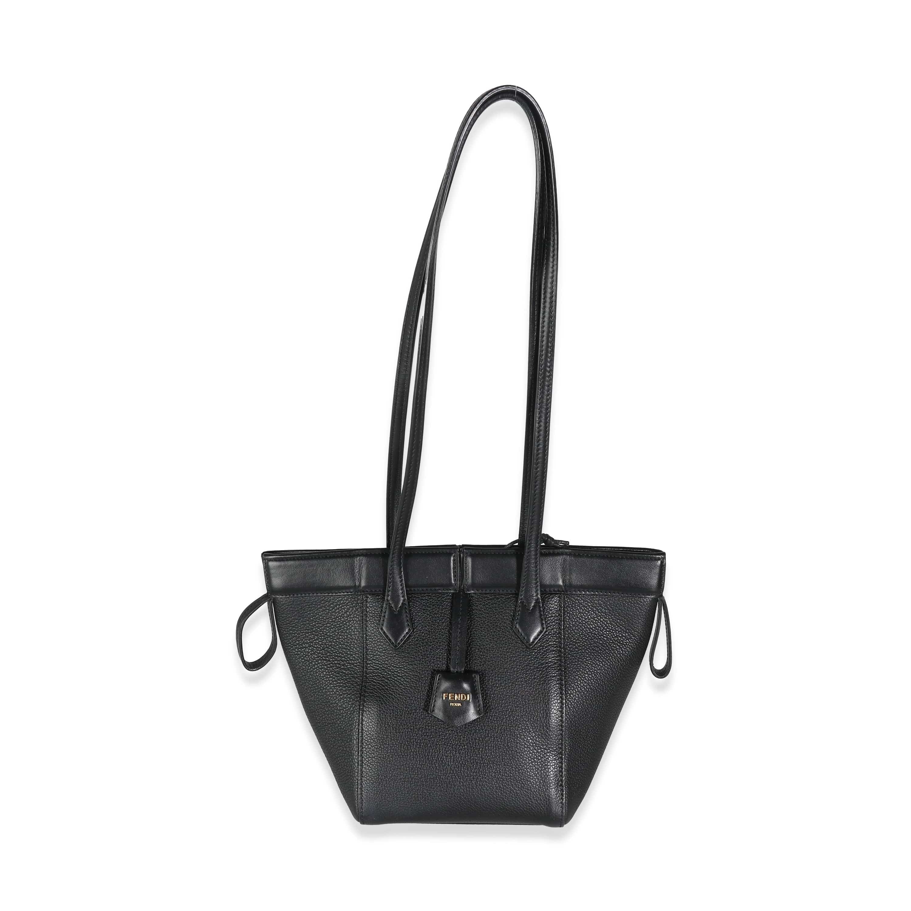 Fendi Black Vitello Mini Origami Tote