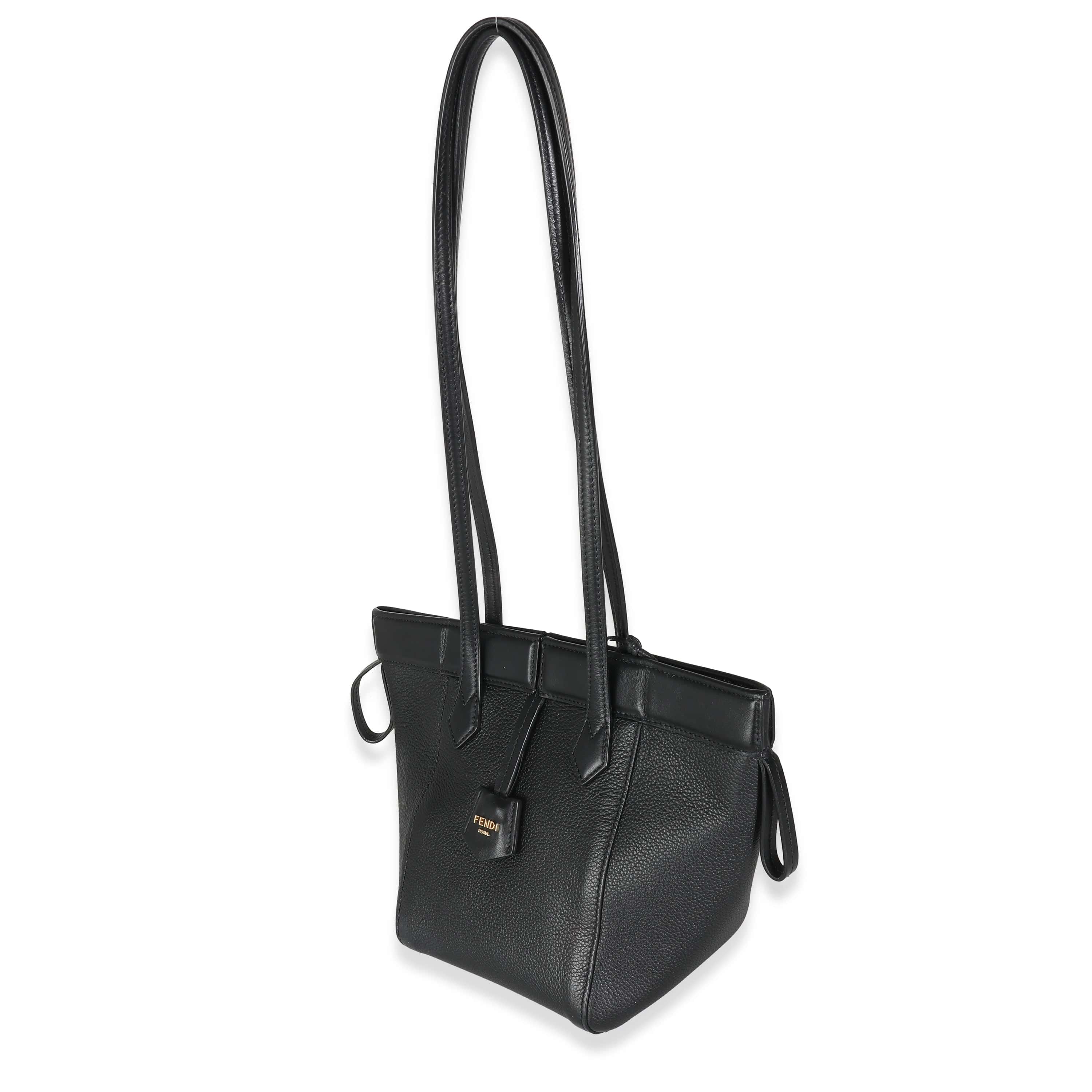 Fendi Black Vitello Mini Origami Tote