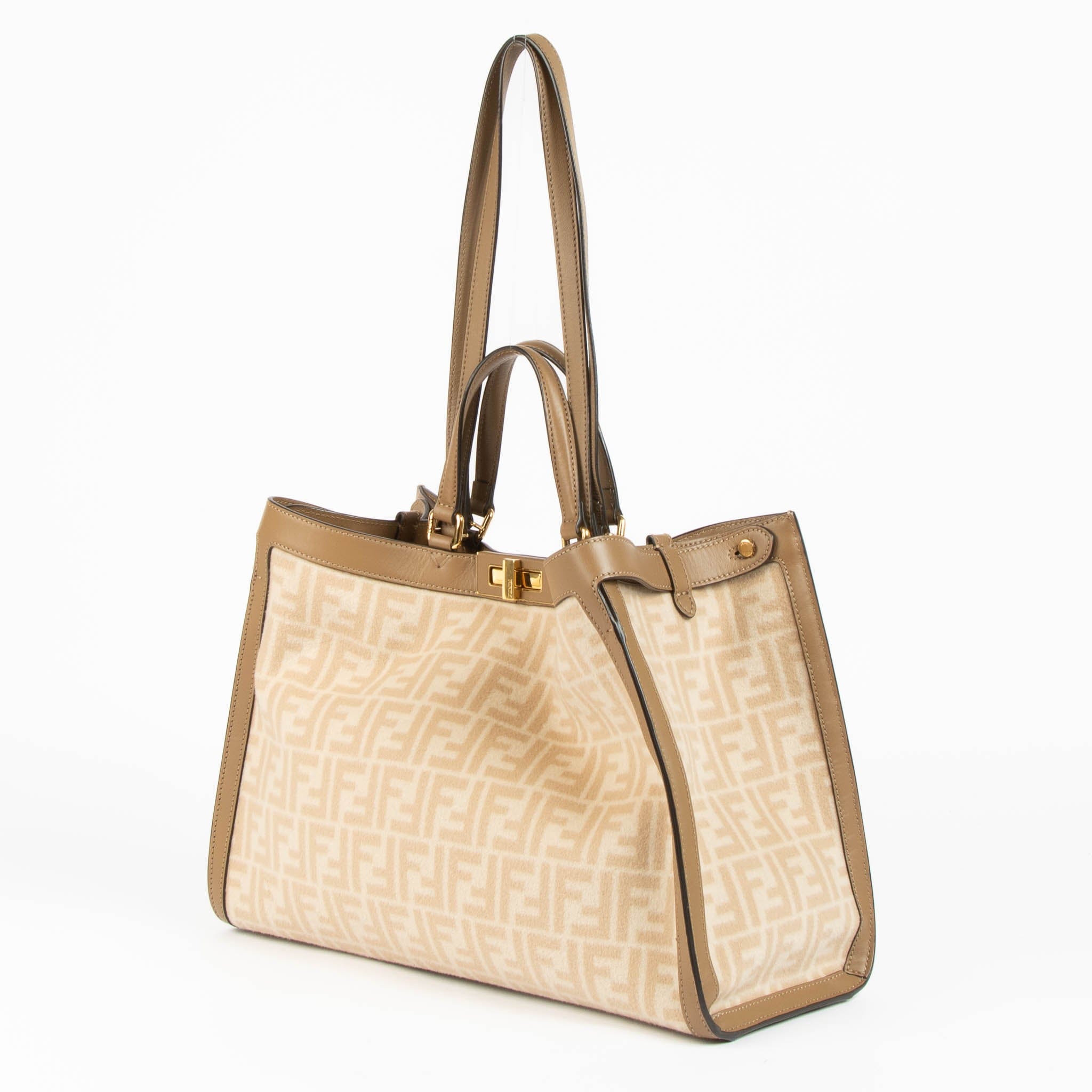 Fendi Wool FF 1974 Peekaboo X - Tote Medium Bag