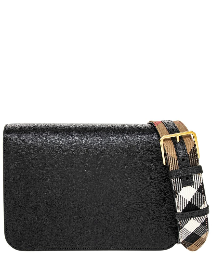 Burberry Mackford House Check Canvas & Leather Bag