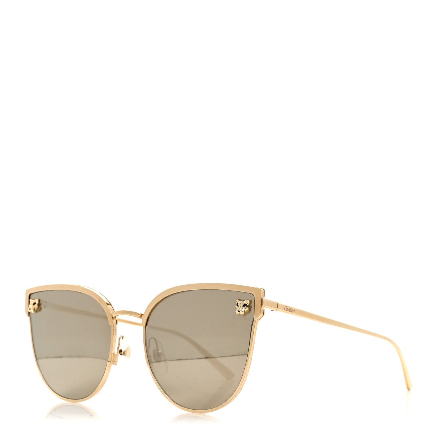 Cartier Panthere De Cartier Cat Eye Sunglasses Gold