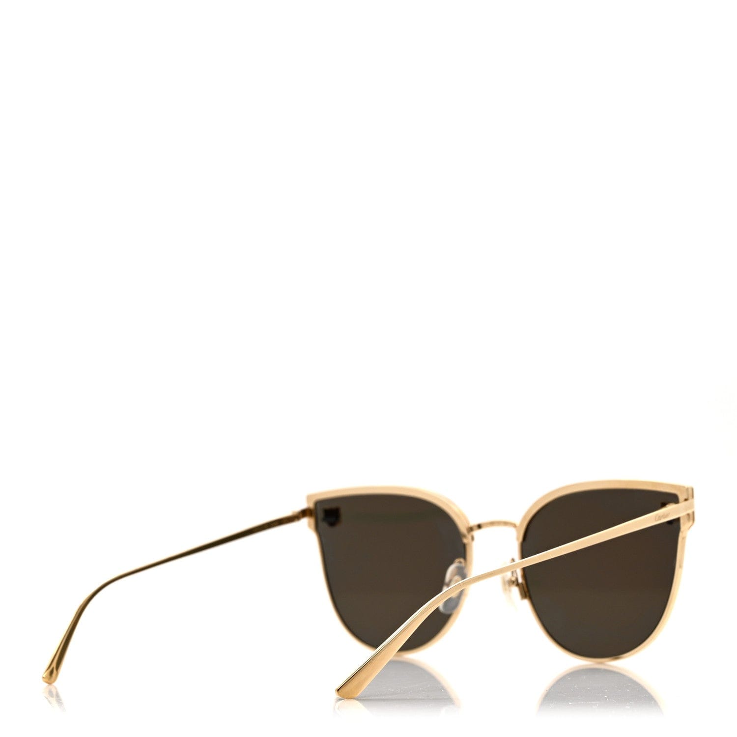 Cartier Panthere De Cartier Cat Eye Sunglasses Gold