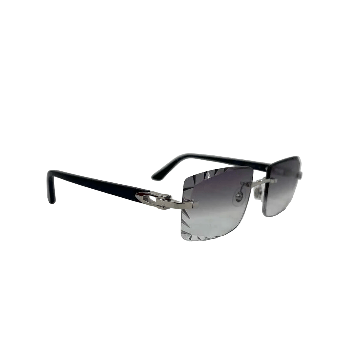 Cartier Sunglasses BIG C DIAMOND CUT New Blue Size 56