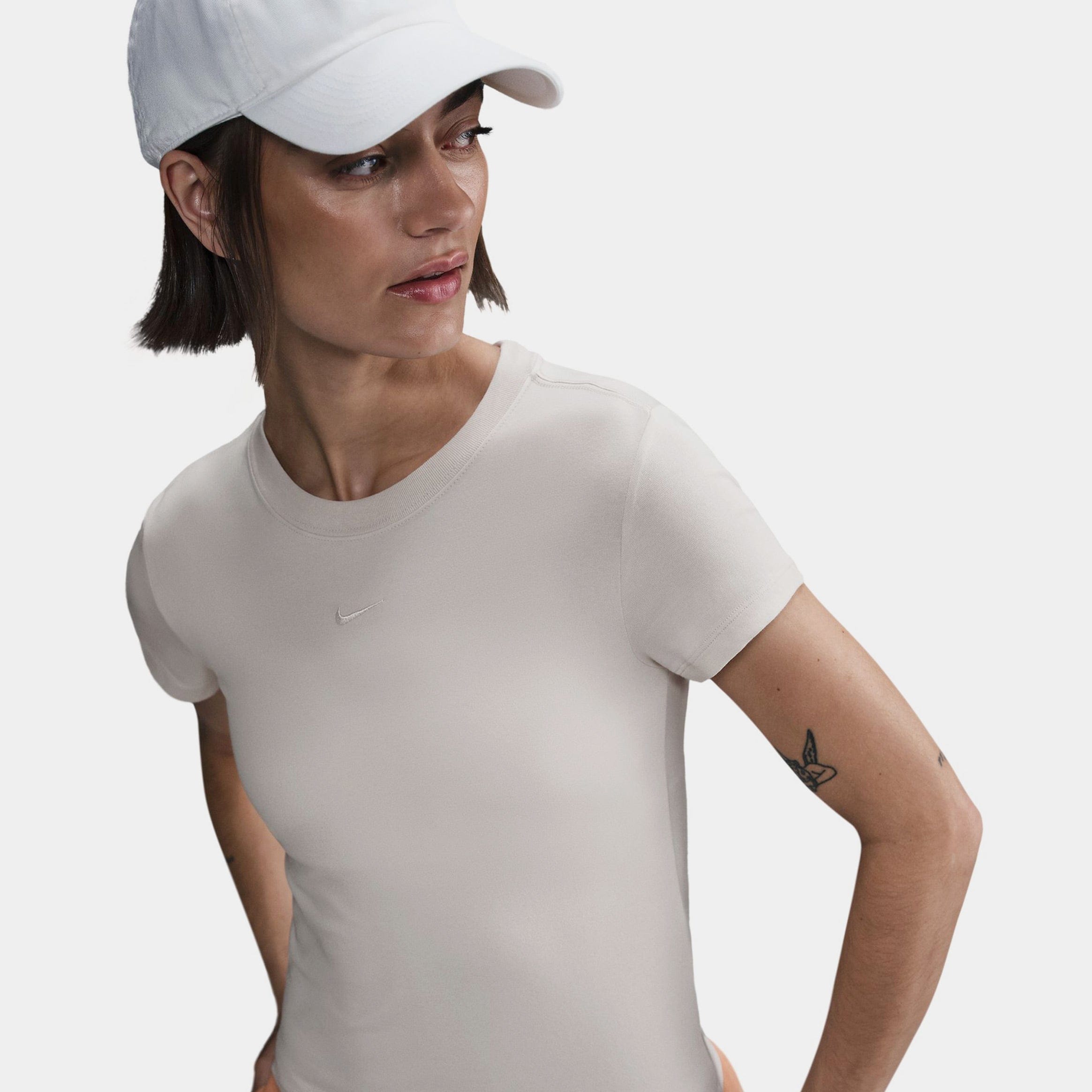 Nike Chill Knit Womens Short Sleeve Shirt (Mink Brown/Mink Brown)