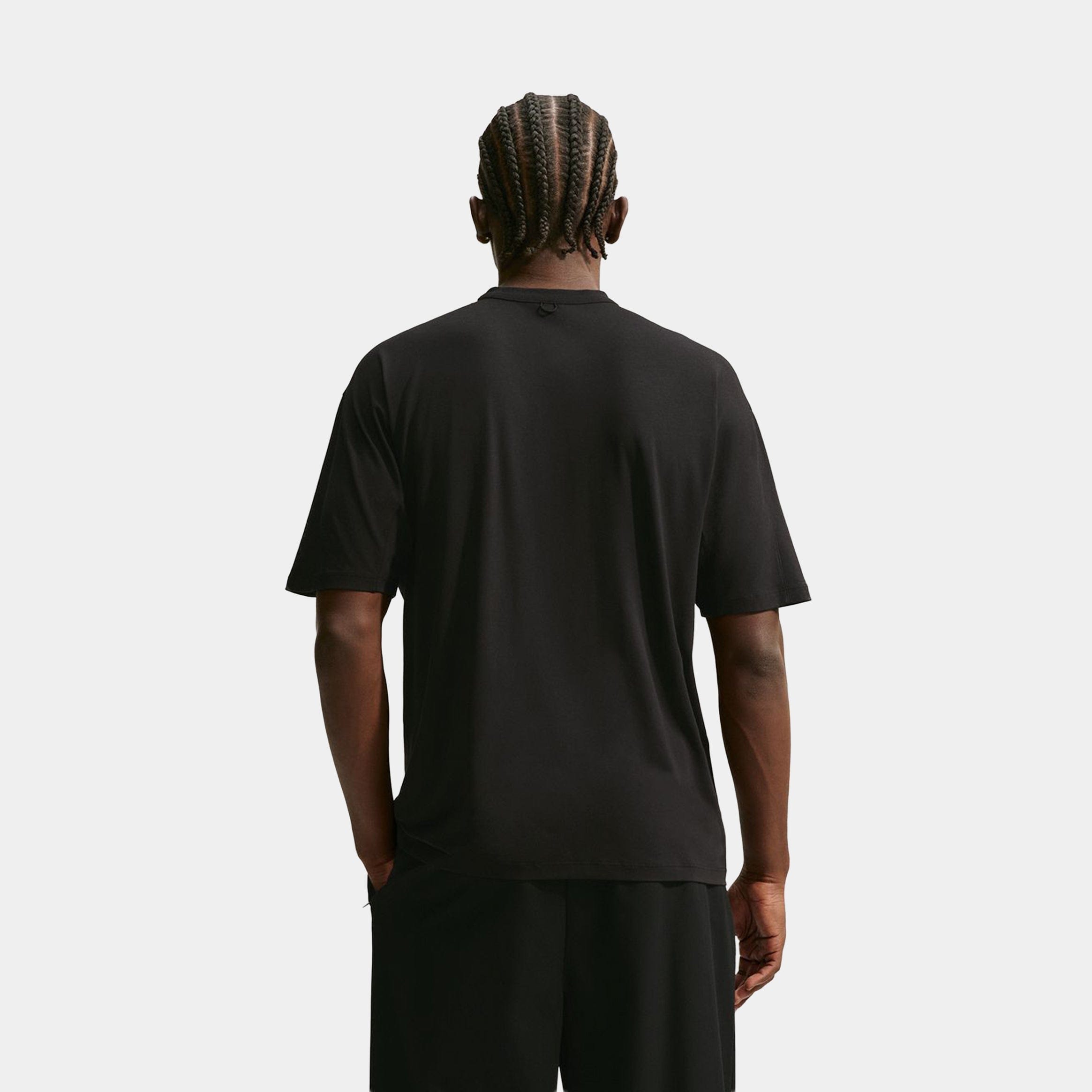 Nike 24.7 ImpossiblySoft Light Dri Fit Mens Short Sleeve Shirt (Black/Dark Smoke Grey)
