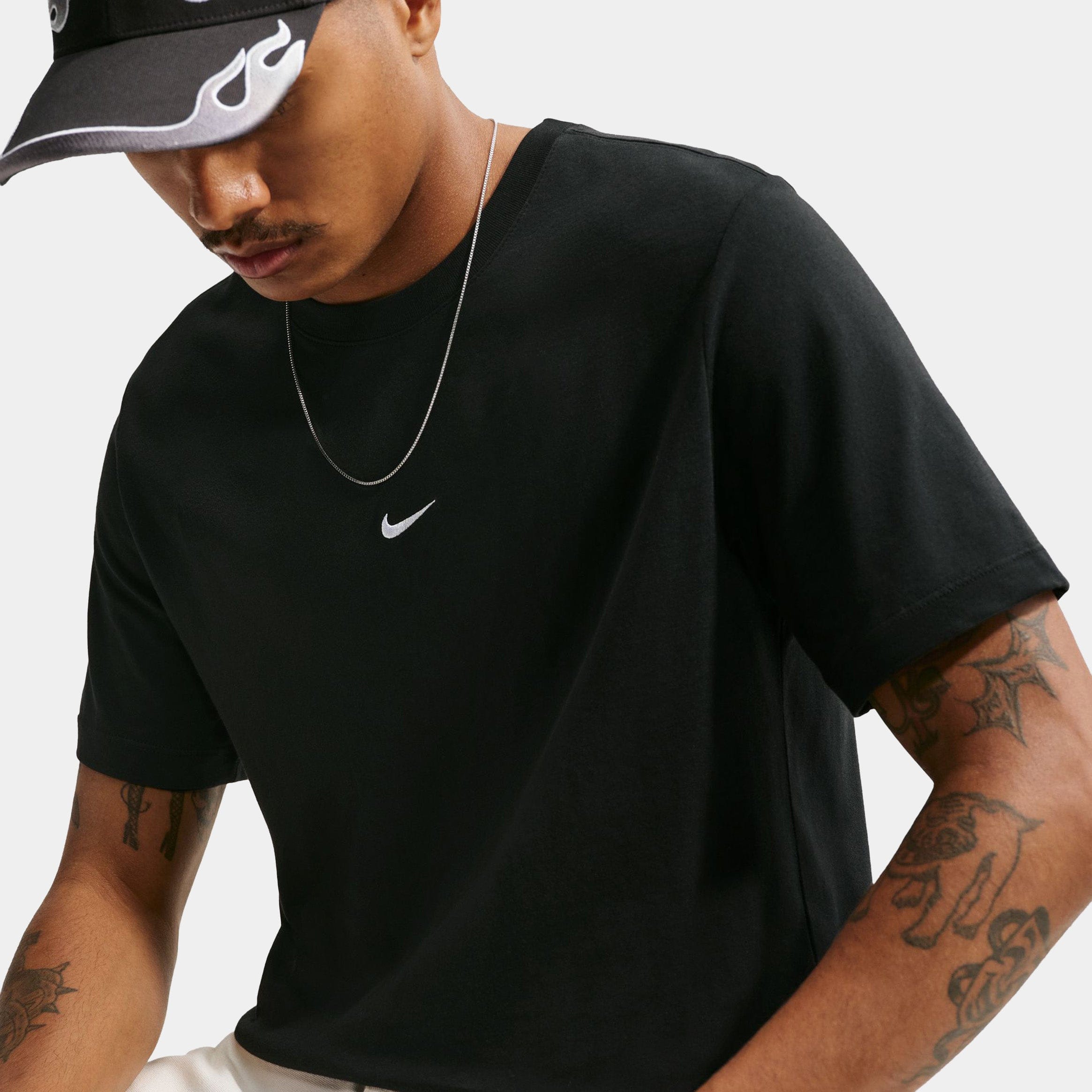 Nike Sportswear Mens Short Sleeve Shirt (Black/White)