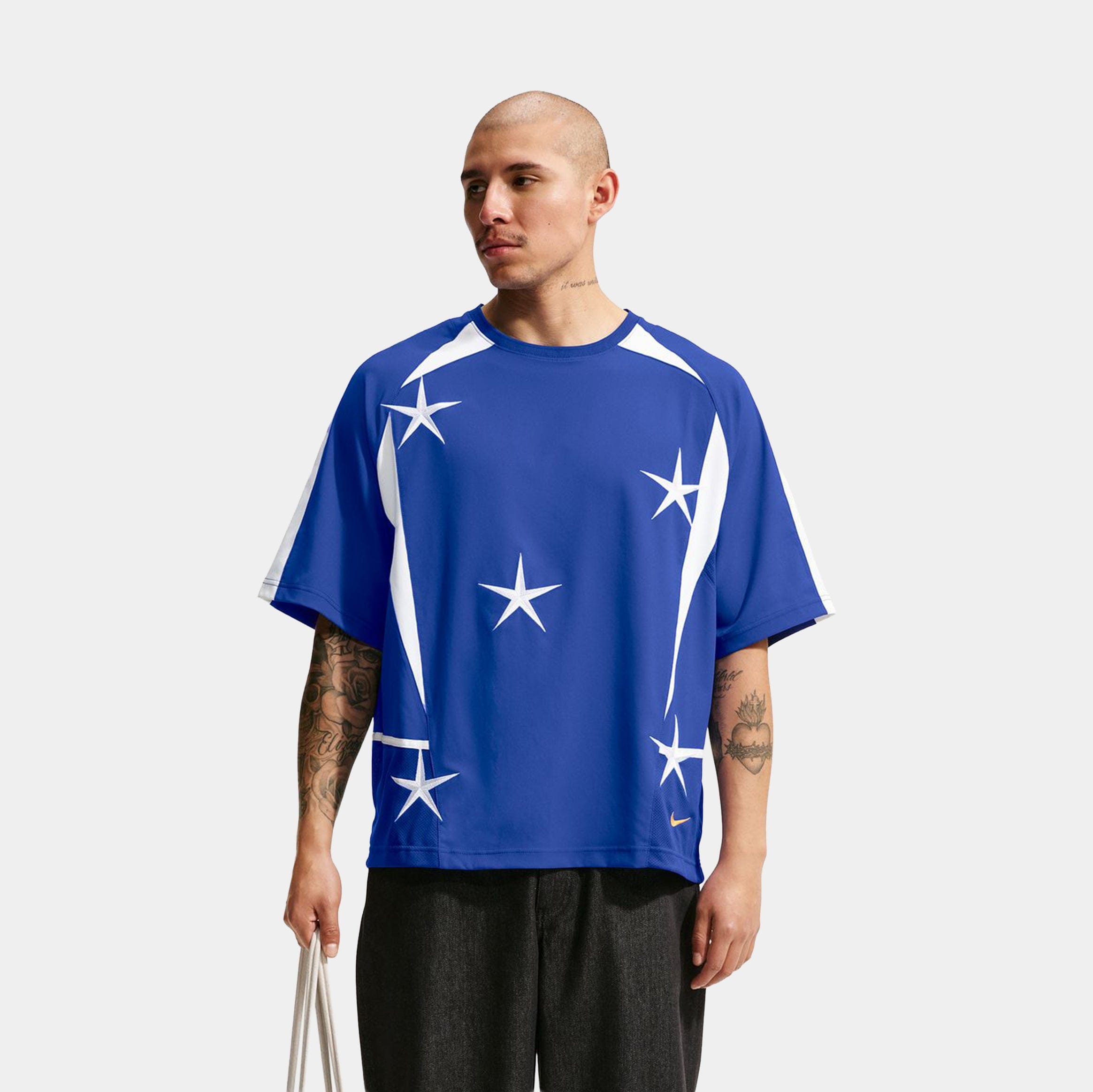 Nike Your Message Here Soccer Mens Jersey (Old Royal/White/Safety Orange)