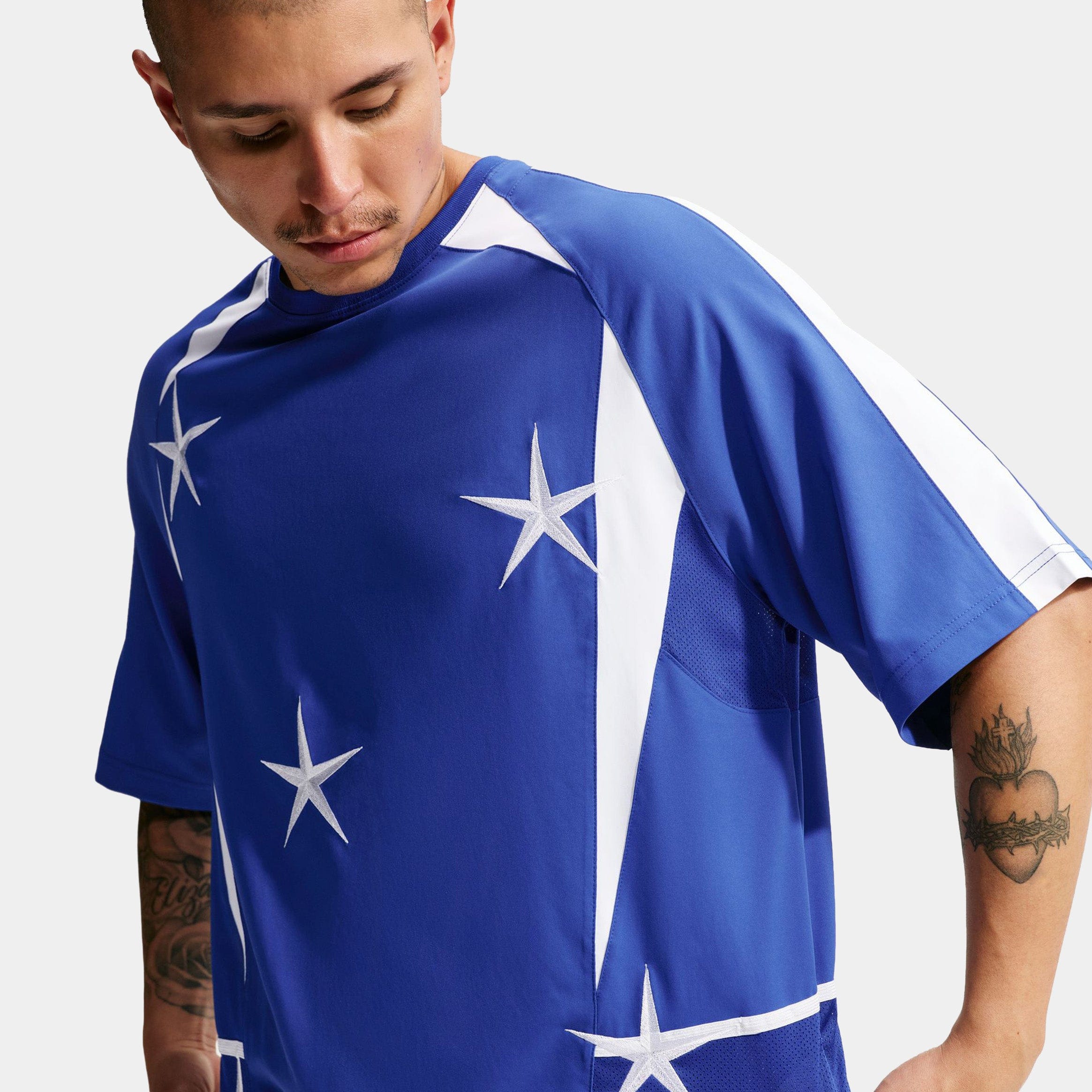 Nike Your Message Here Soccer Mens Jersey (Old Royal/White/Safety Orange)