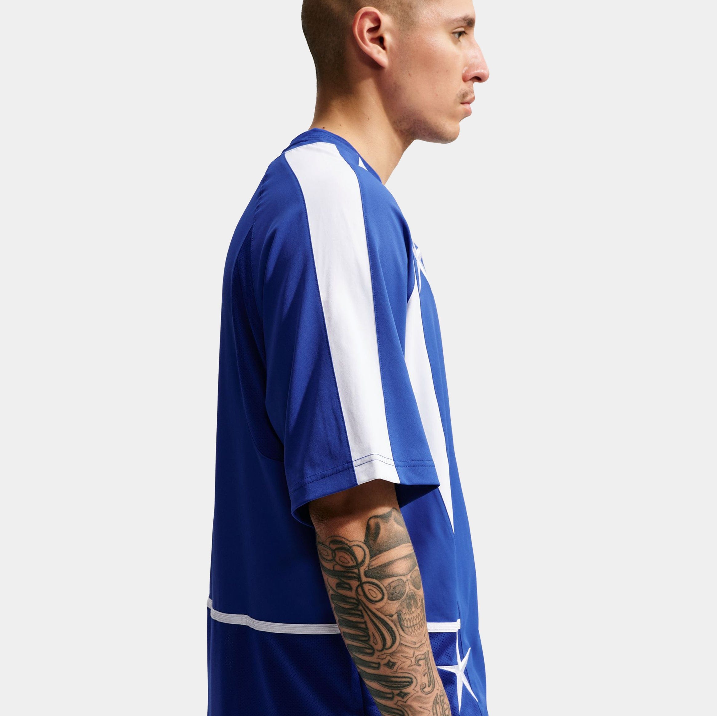 Nike Your Message Here Soccer Mens Jersey (Old Royal/White/Safety Orange)