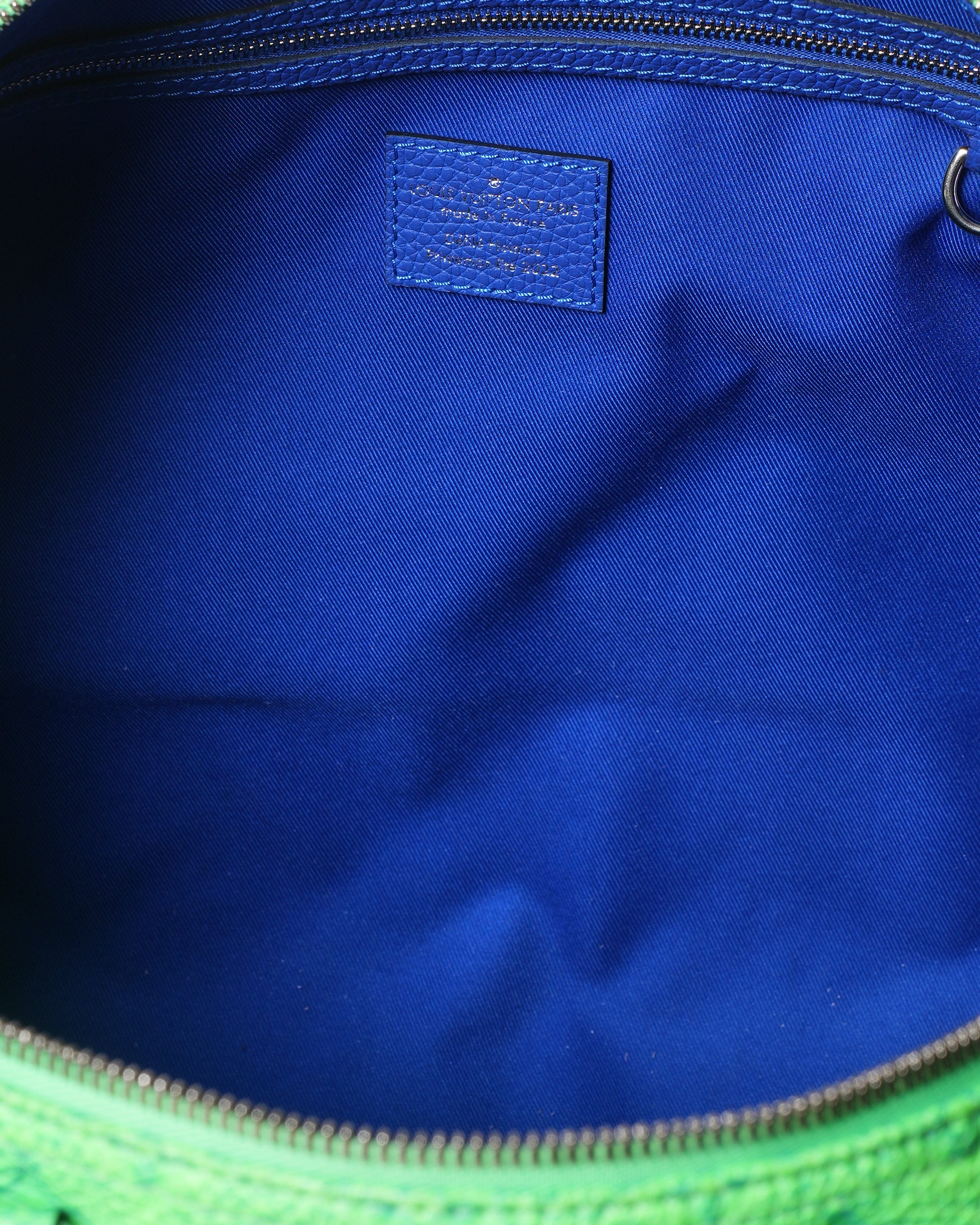 Louis Vuitton Taurillon Illusion Keepall Bandoulier Leather Travel Bag