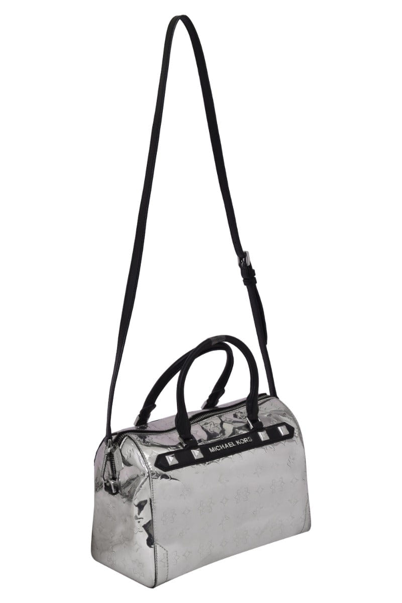 Michael Kors Kara Metallic Duffle Signature Handbag