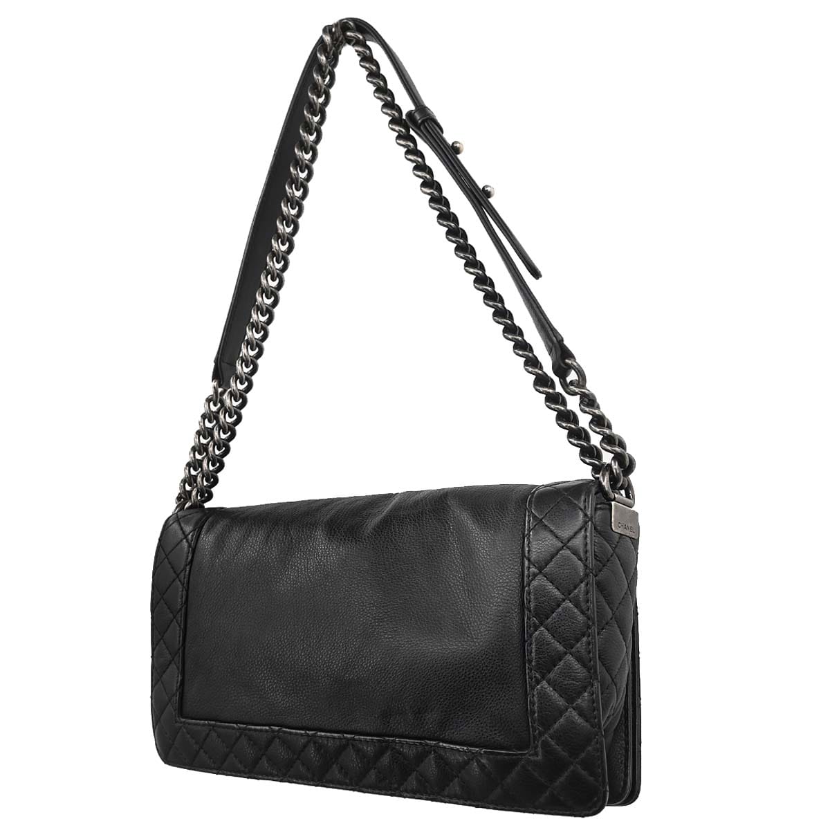 Chanel Boy Chanel 2013 - 2014 Black Lambskin Medium Shoulder Bag