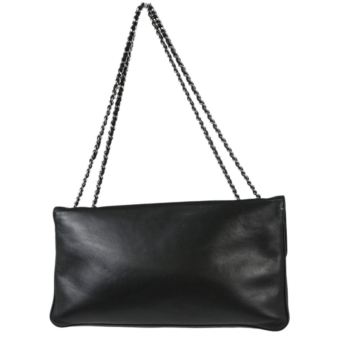 Chanel 2004 - 2005 Black Lambskin Mademoiselle Lock Shoulder Bag