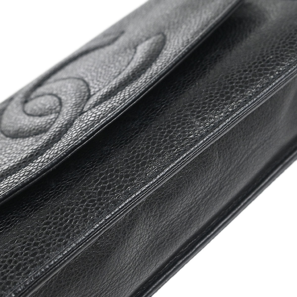 Chanel 1996 - 1997 Black Caviar Skin Timeless WOC Wallet on Chain Shoulder Bag