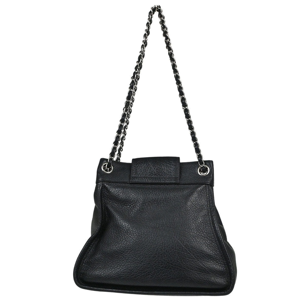 Chanel 2003 - 2004 Black Deerskin Mademoiselle Lock Shoulder Bag