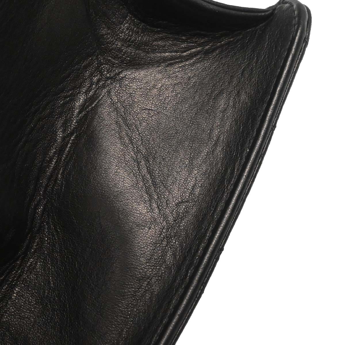 Chanel 2000 - 2002 Black Lambskin Pushlock Small Half Flap Shoulder Bag
